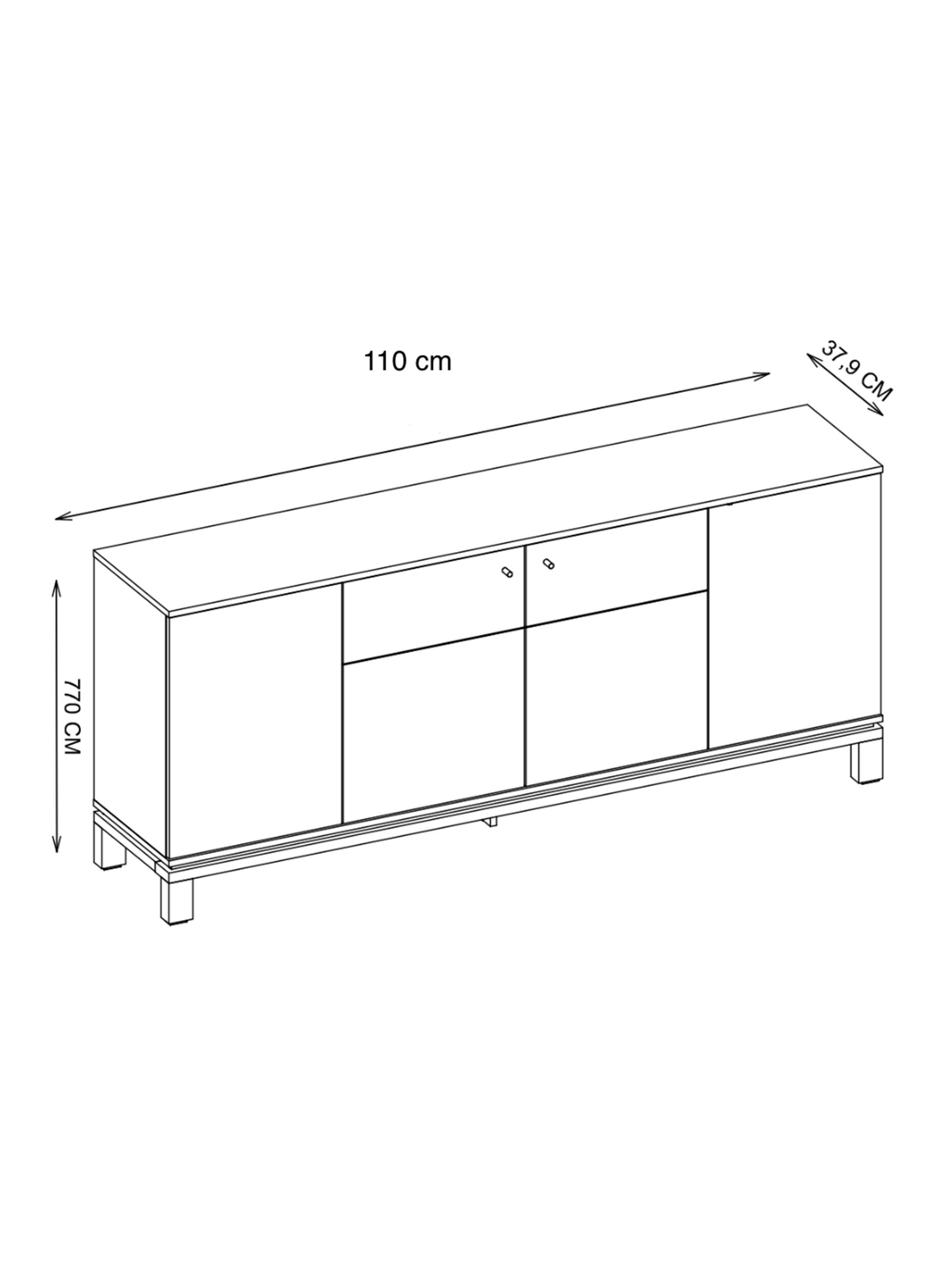 Buffet Mondrian 1.8m Off White -1