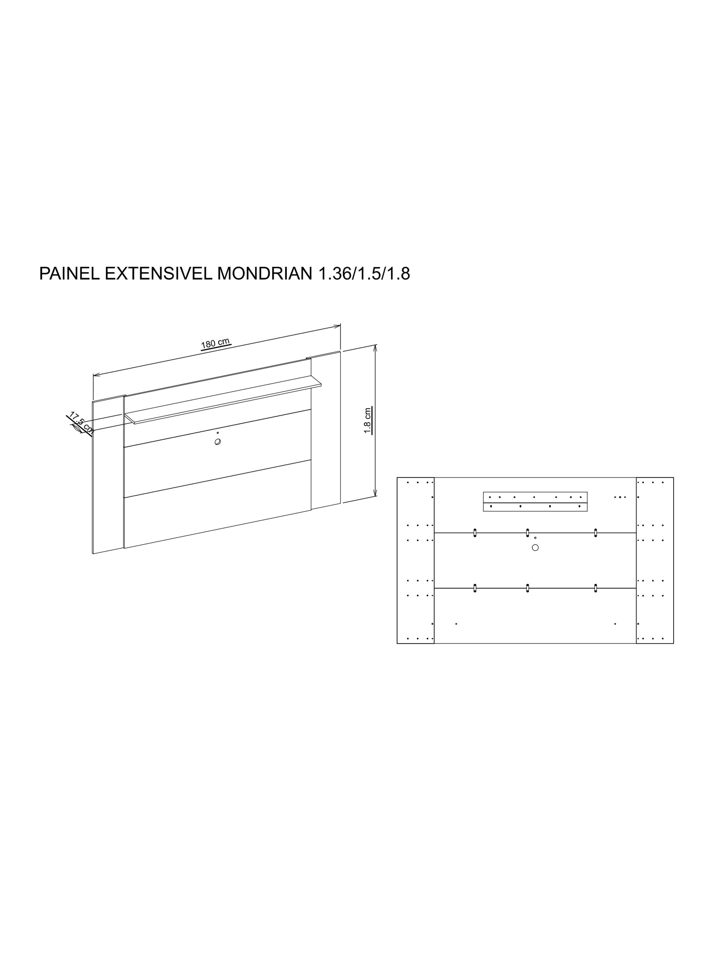 Set Mondrian Panel Extensible 1.35-1.8 + Rack 1.35-2