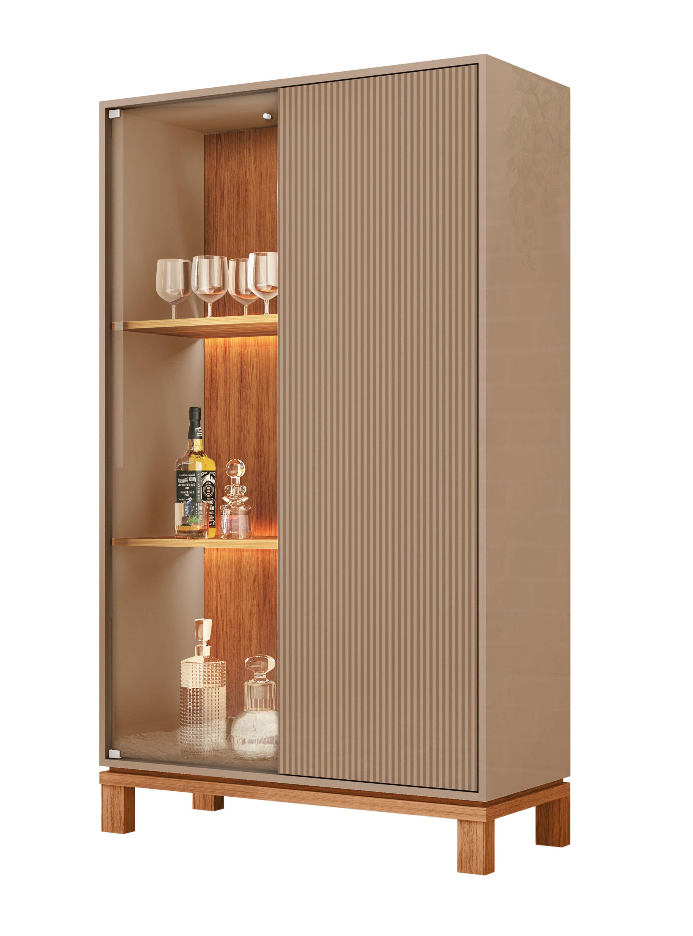 Panel TV + Rack 1.5m + Vitrina Mondrian-3