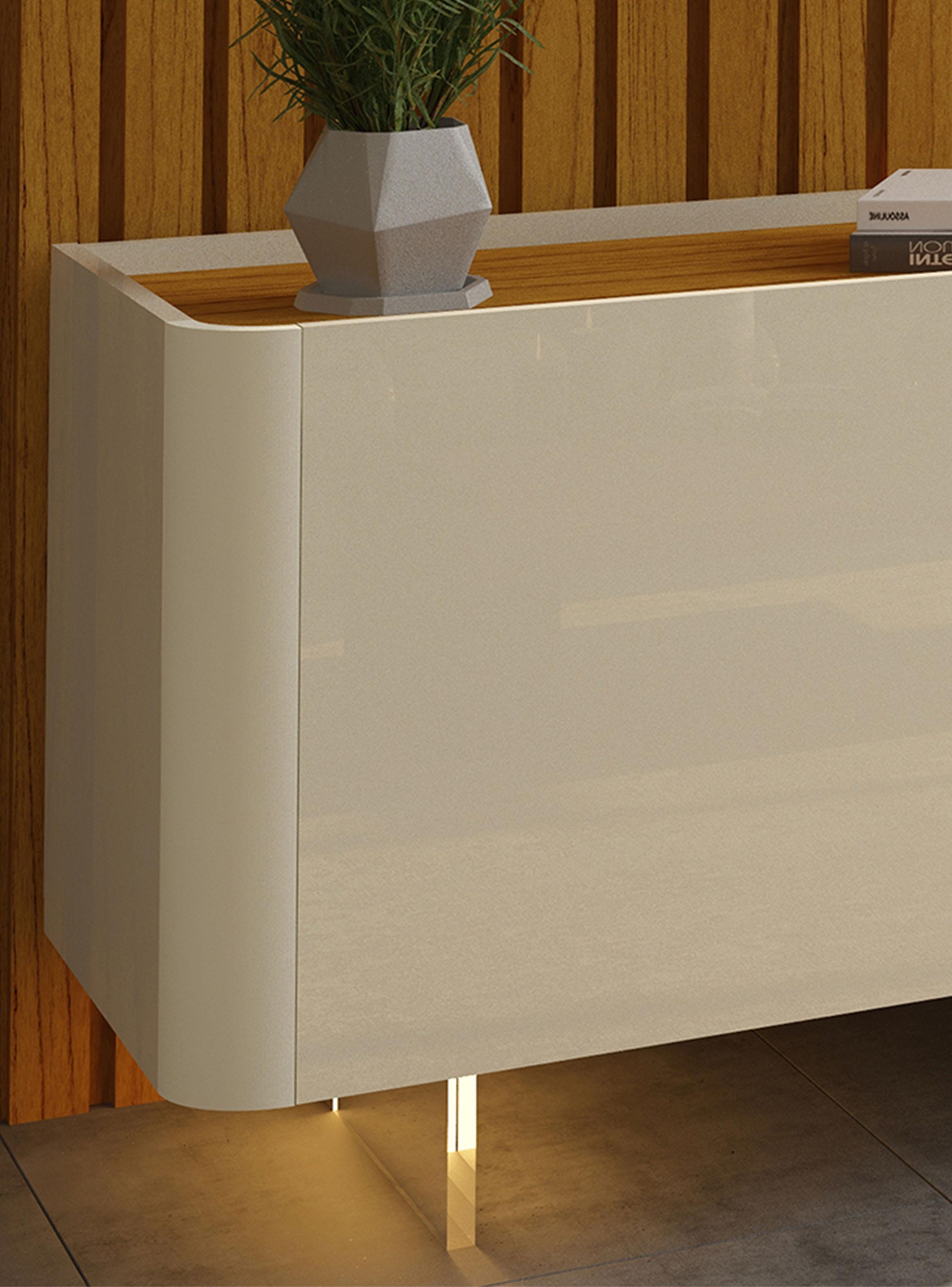 Rack TV 75" Nobre 2.1 Pata de Vidrio-2