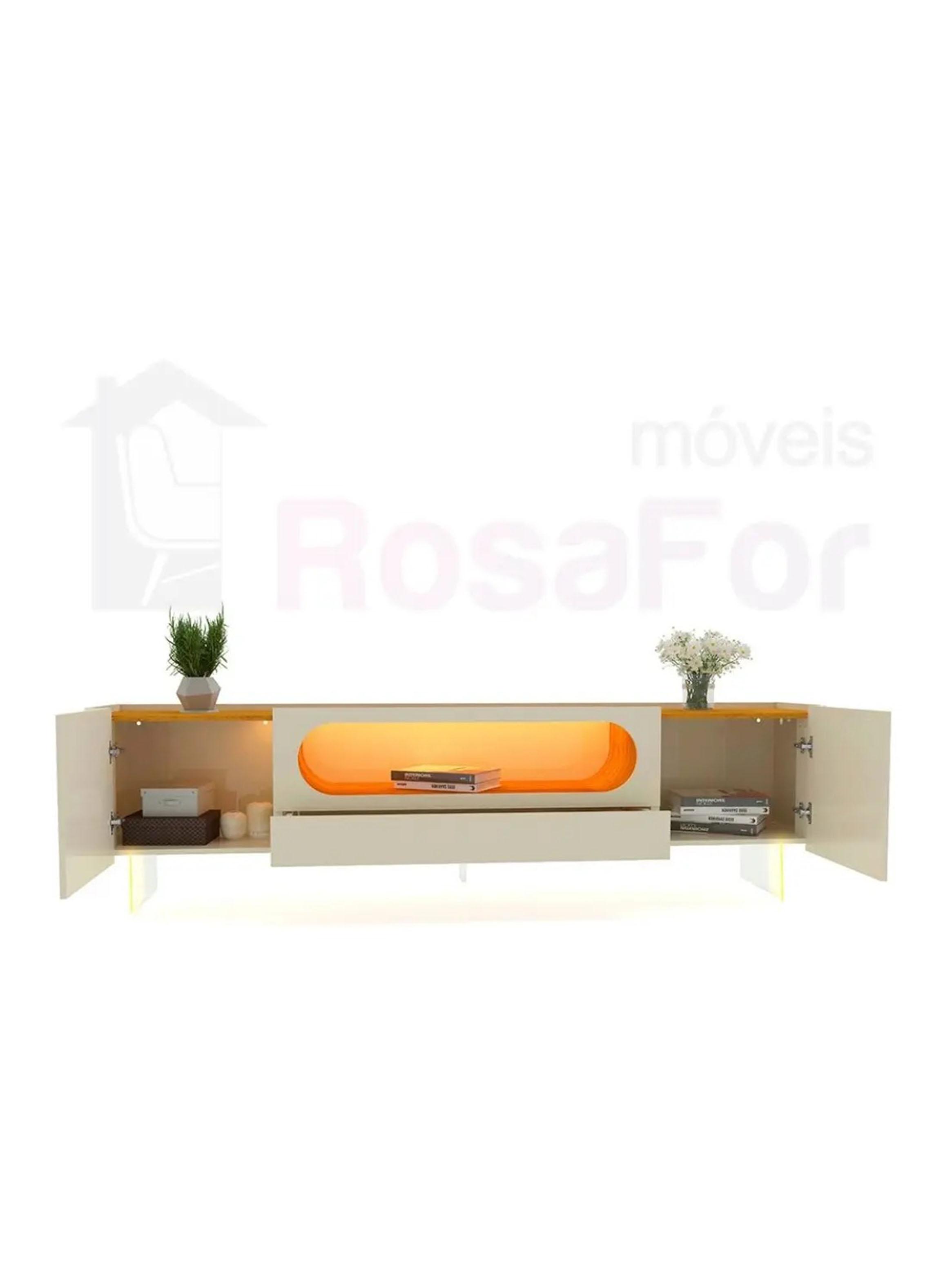 Rack TV 75" Nobre 2.1 Pata de Vidrio-2