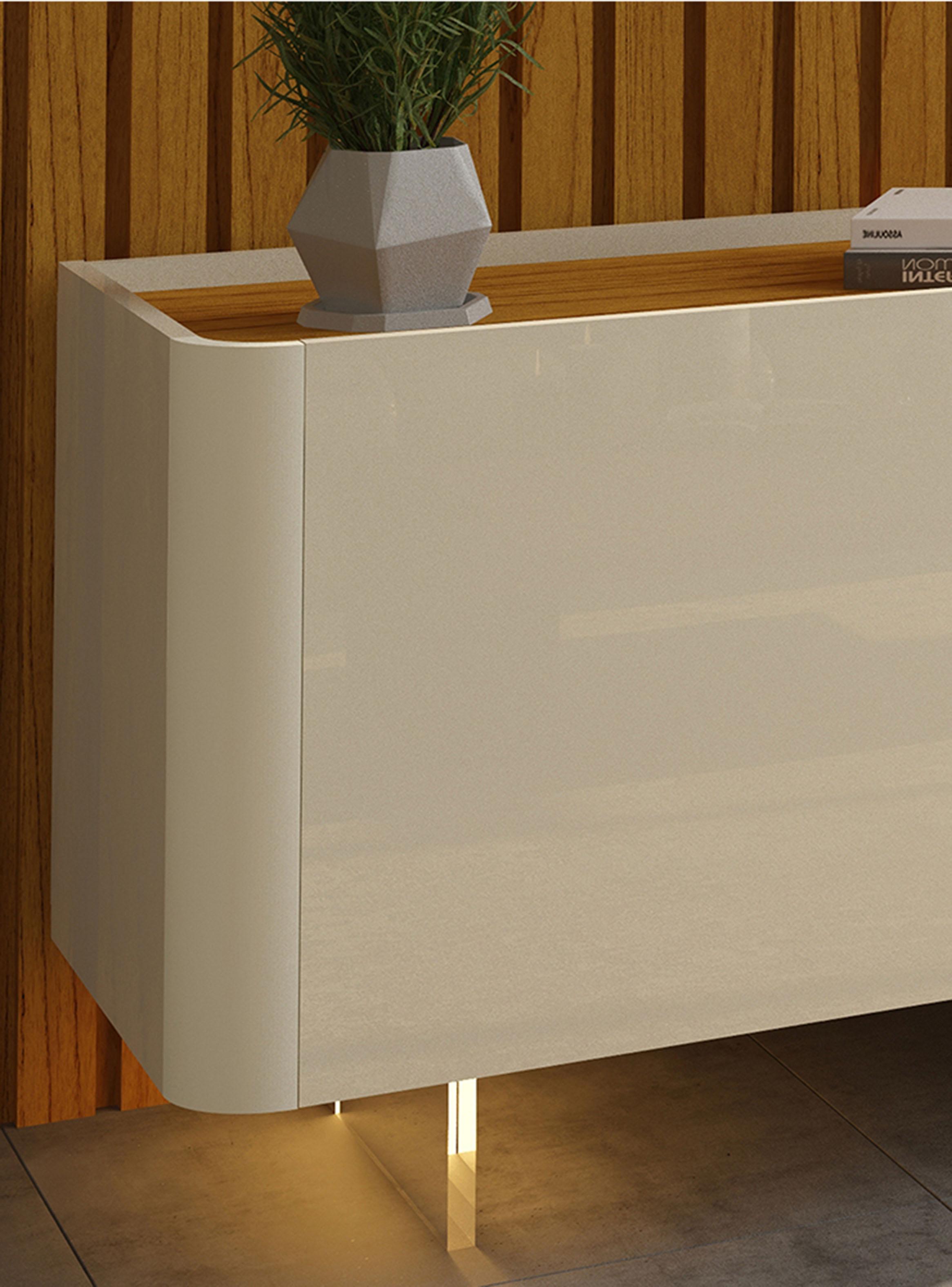 Rack TV 75" Nobre 2.1 Pata de Vidrio-4