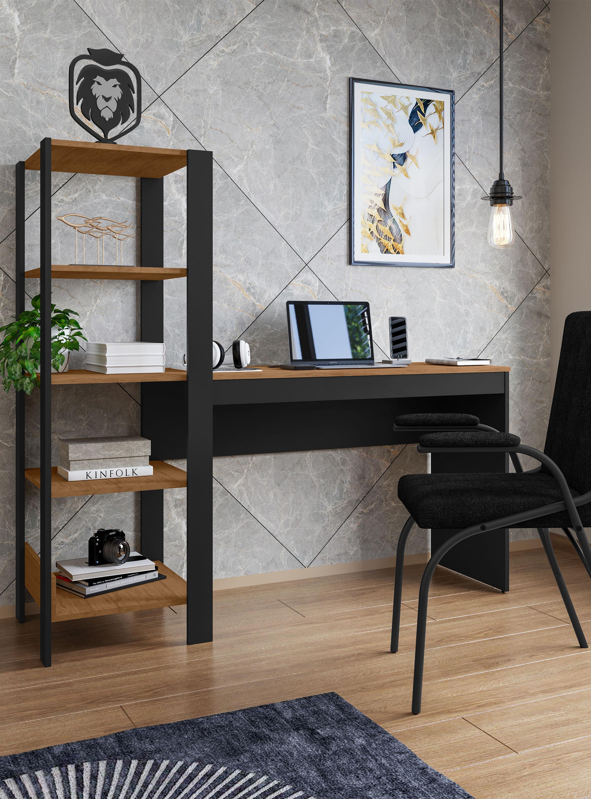 Escritorio Home Office Artemis 135x47x120 cm-3