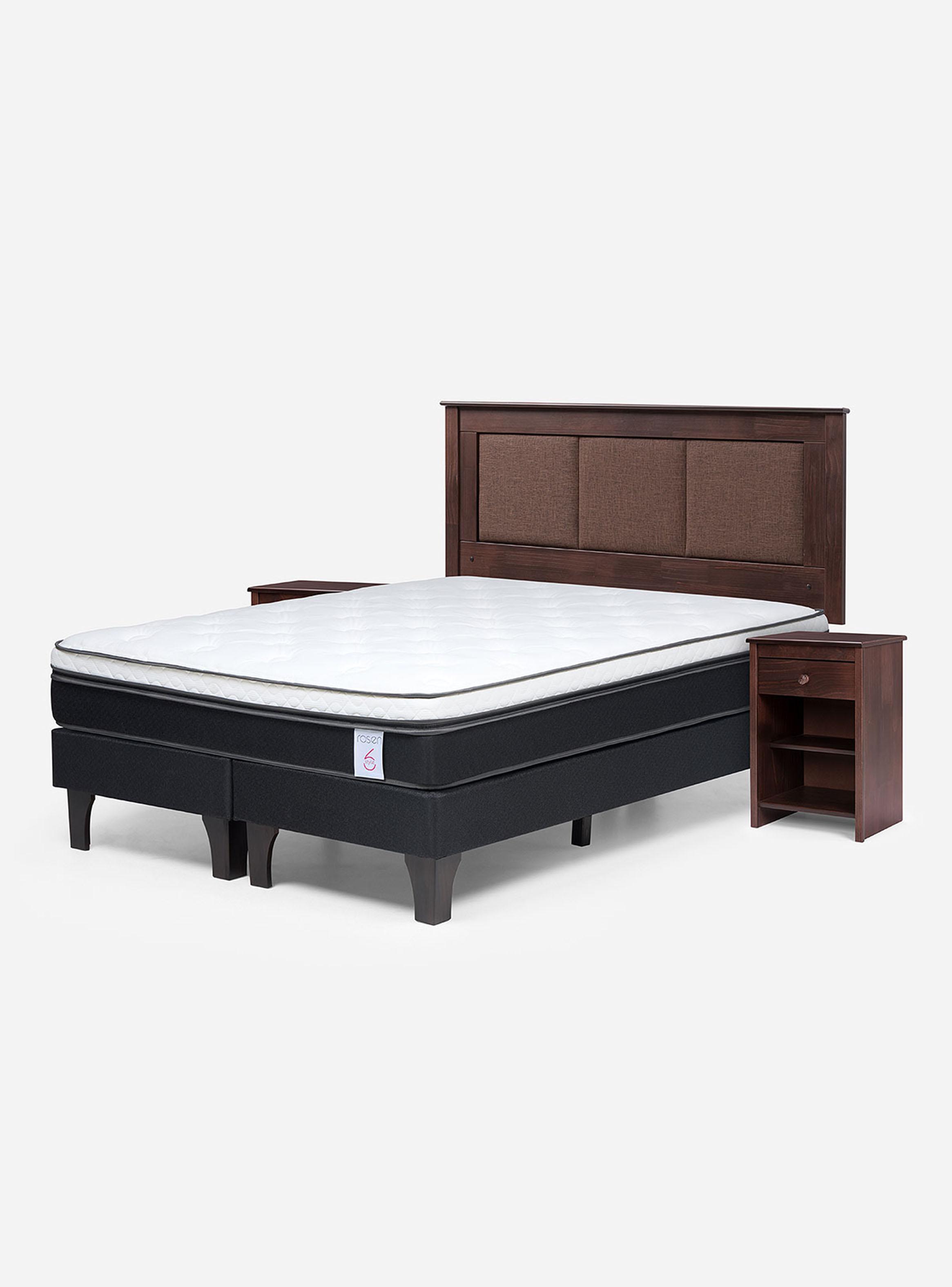 Cama Europea Style 6 2 Plazas Base Dividida + Set Muebles Rachel-0