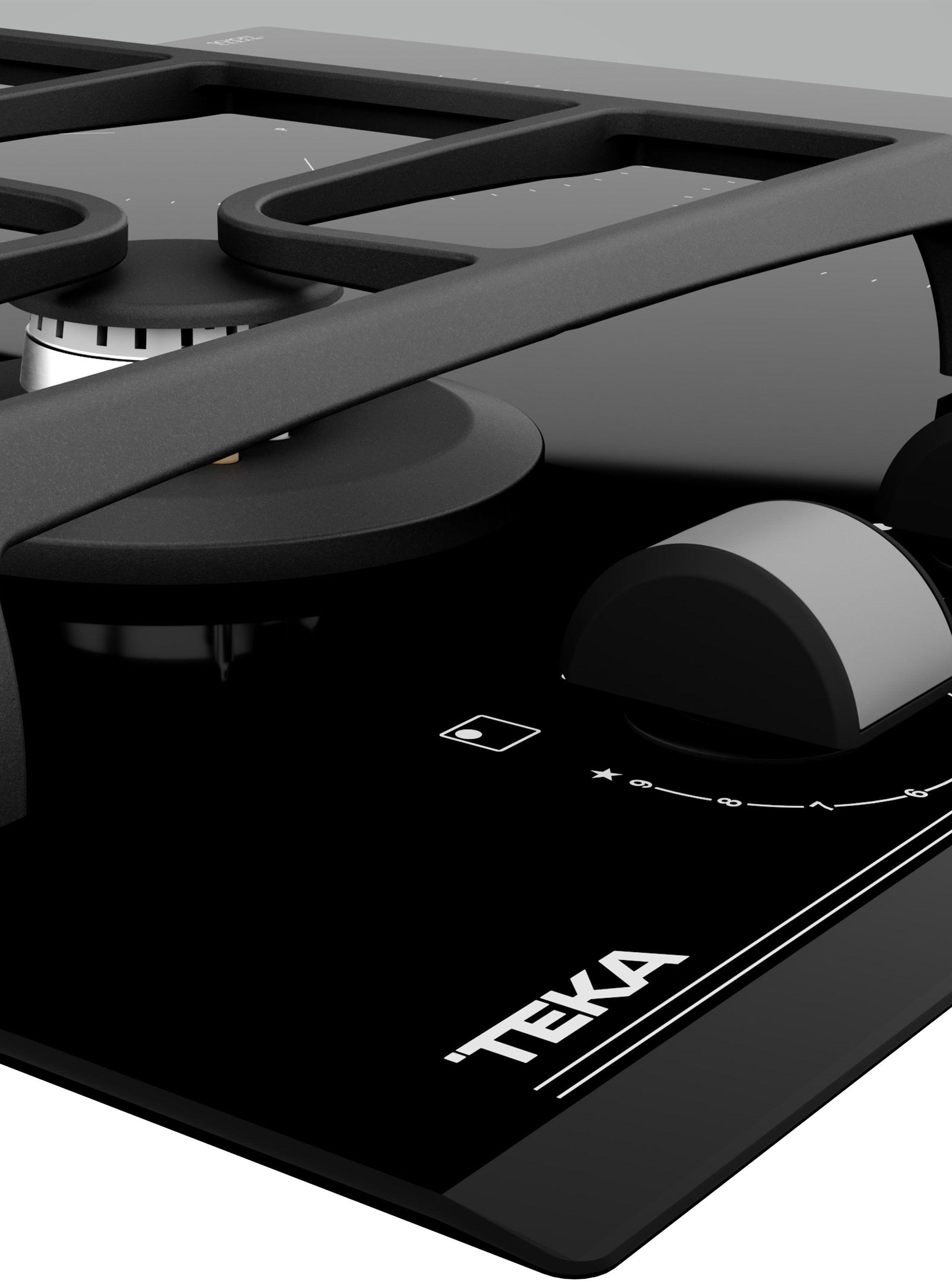 Encimera Cristal Gas + Inducción 4 Quemadores JZC 64322 ABB BK-3