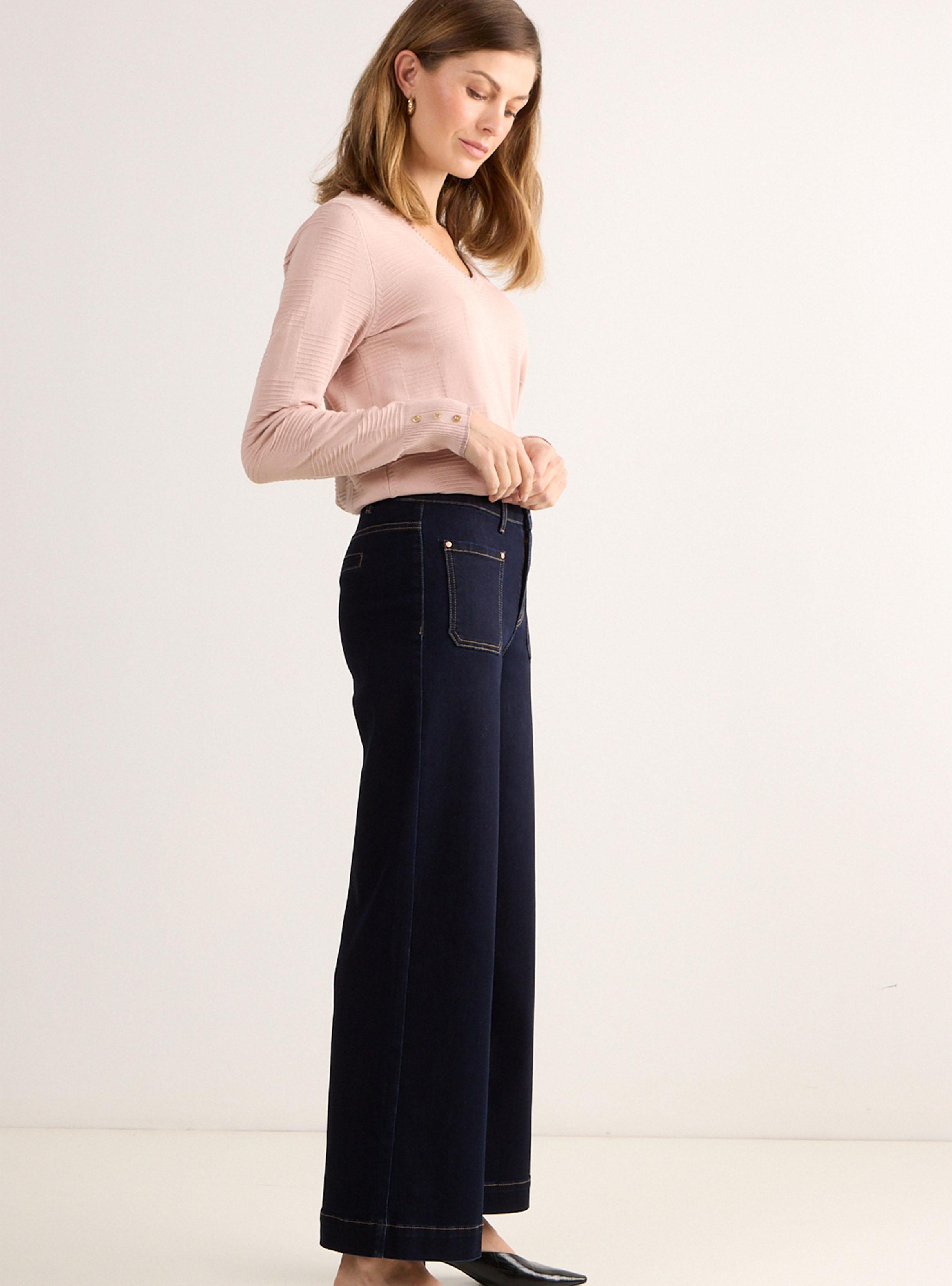 Jeans Wide Bolsillo con Parche 113-3