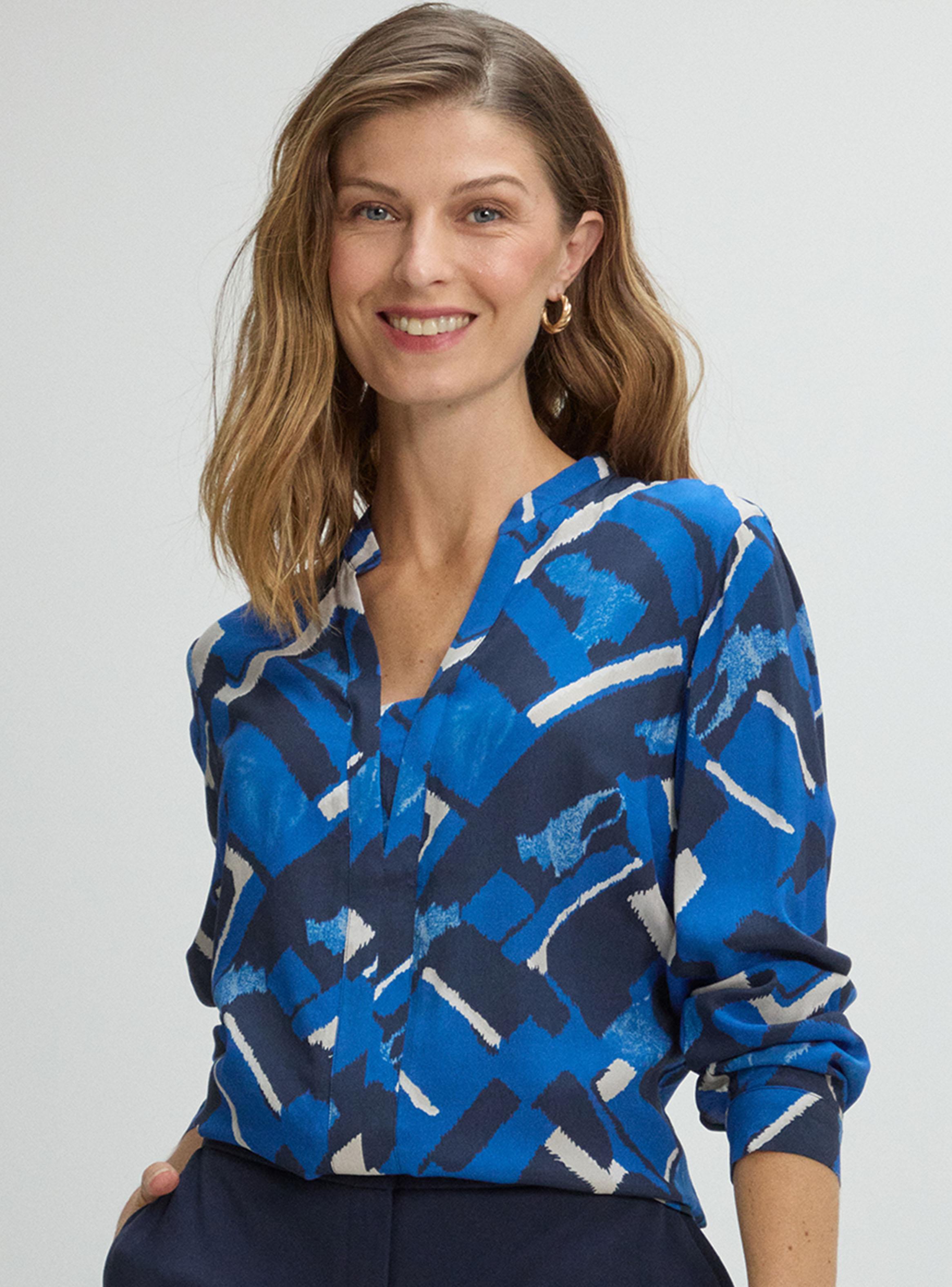 Blusa Estampada Cuello Mao 141-0