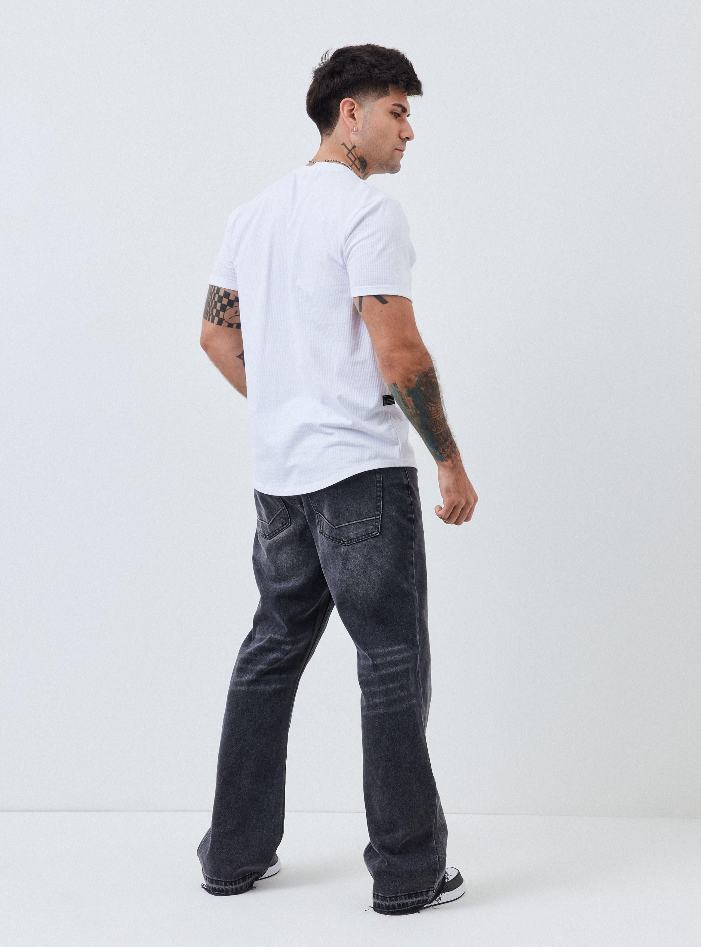 Jeans Basta Descosida Pieza en Bota Relaxed Fit-5