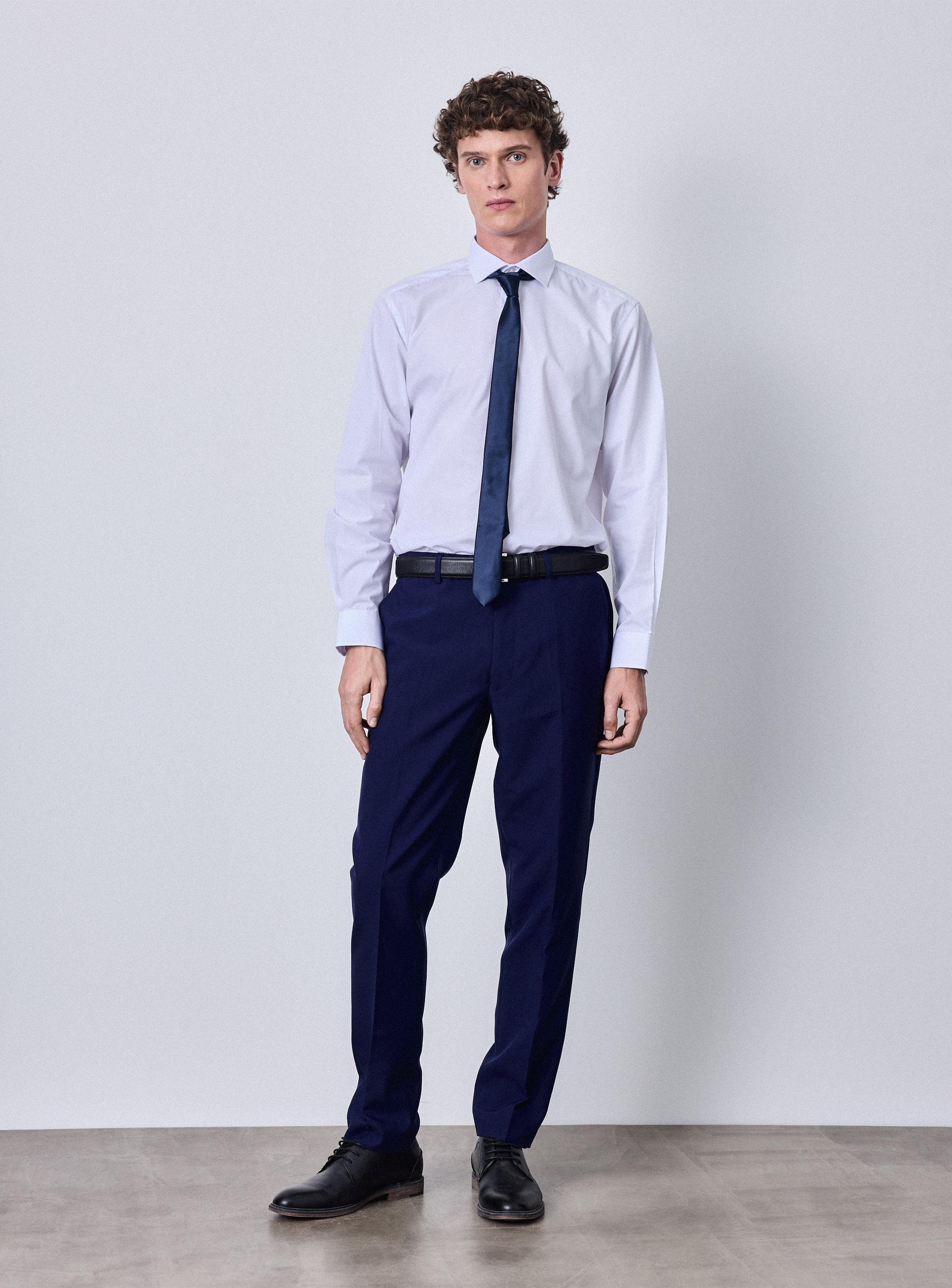 Camisa de Vestir Blanca Slim Fit-4