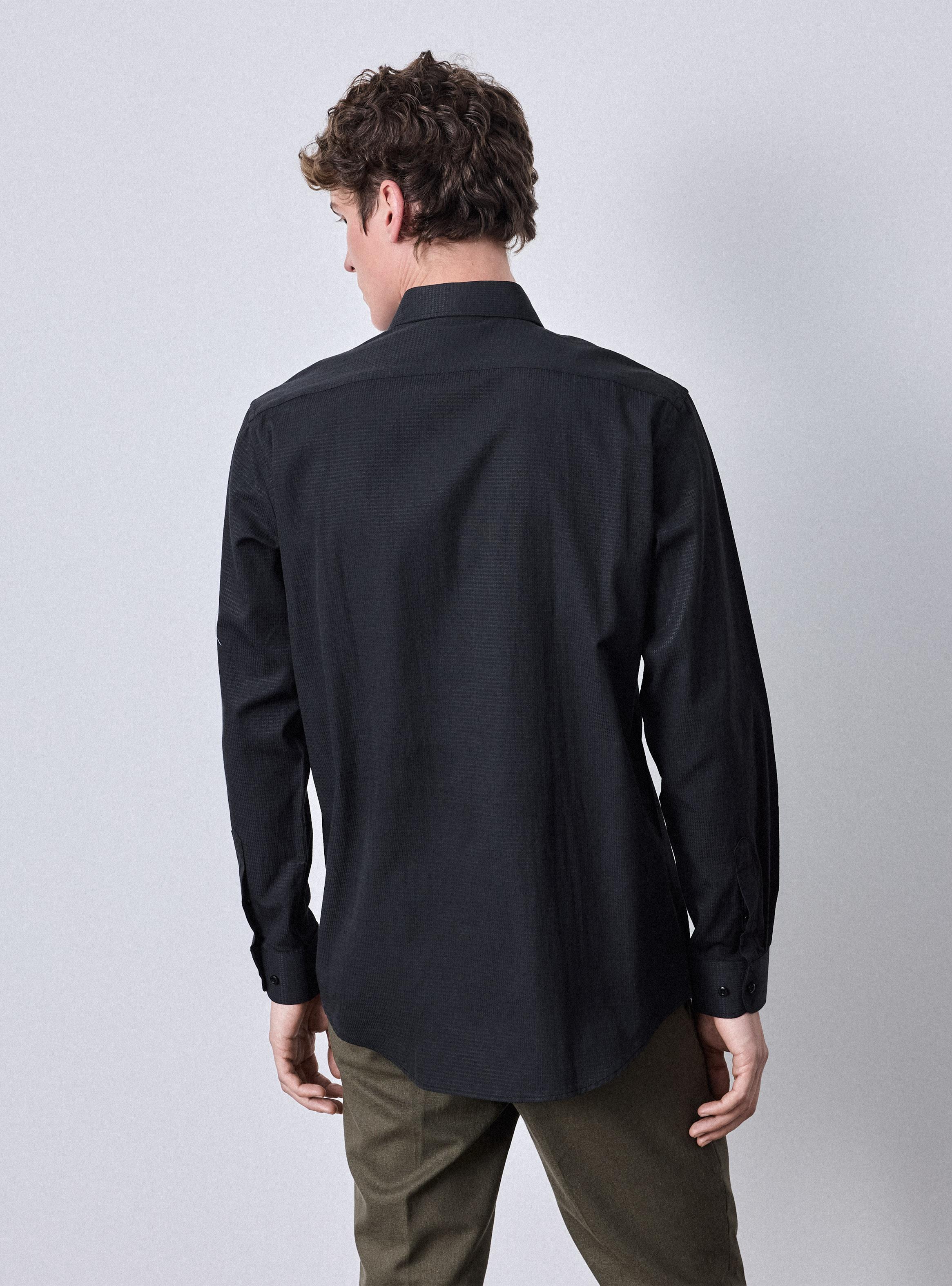 Camisa de Vestir Slim Fit Texturas Color-1