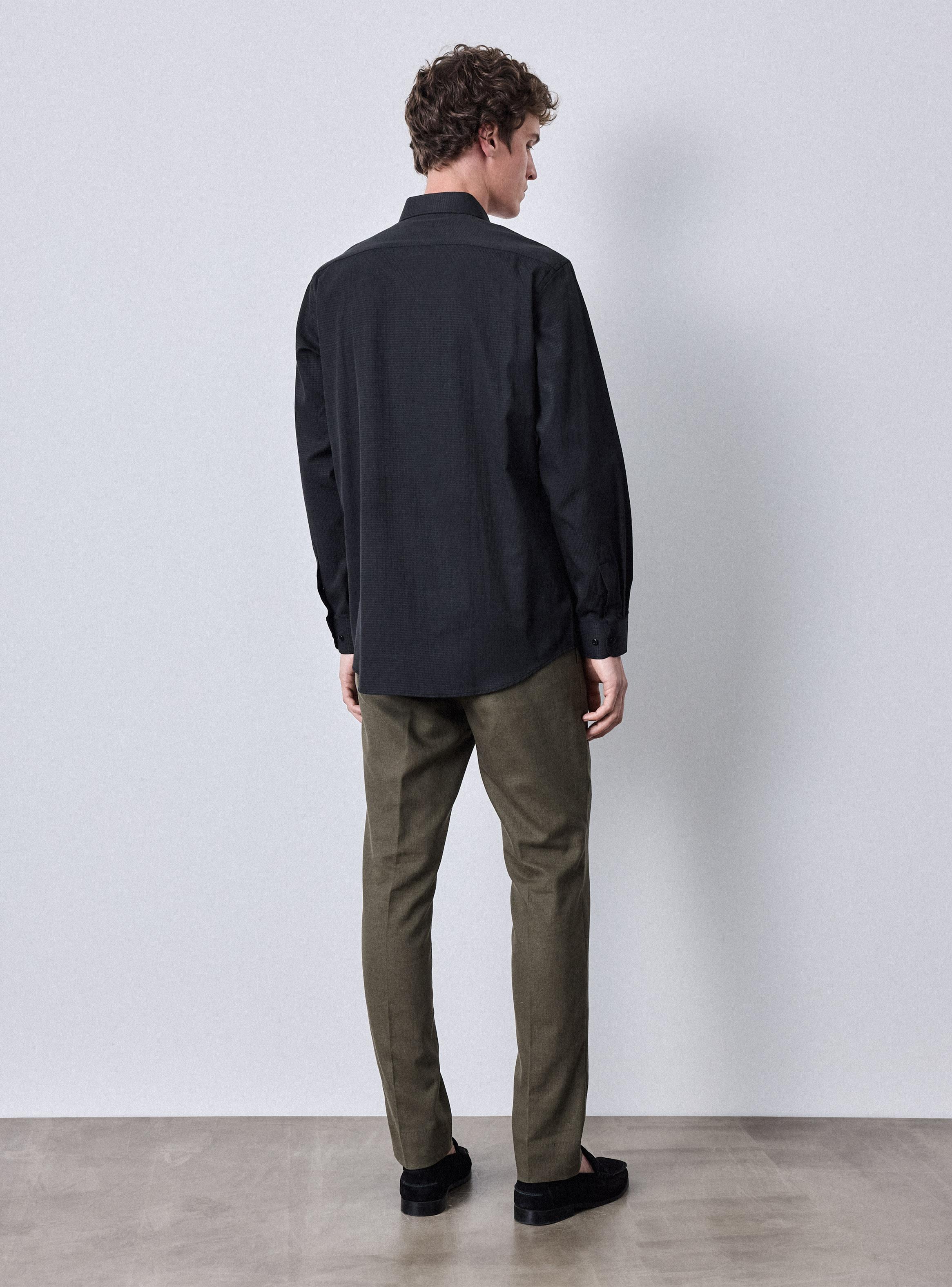 Camisa de Vestir Slim Fit Texturas Color-5