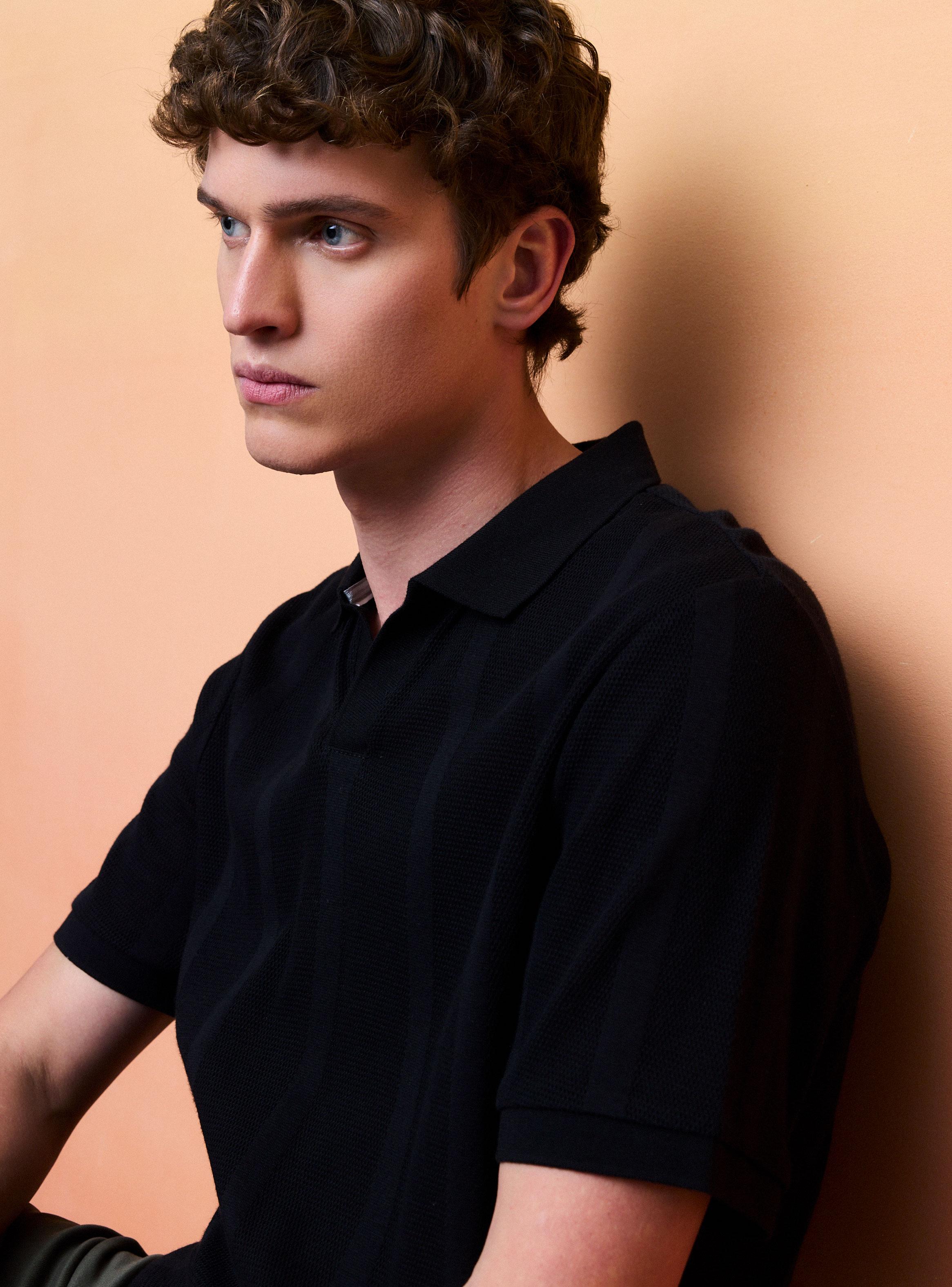 Polera Tejida Cuello Polo-2