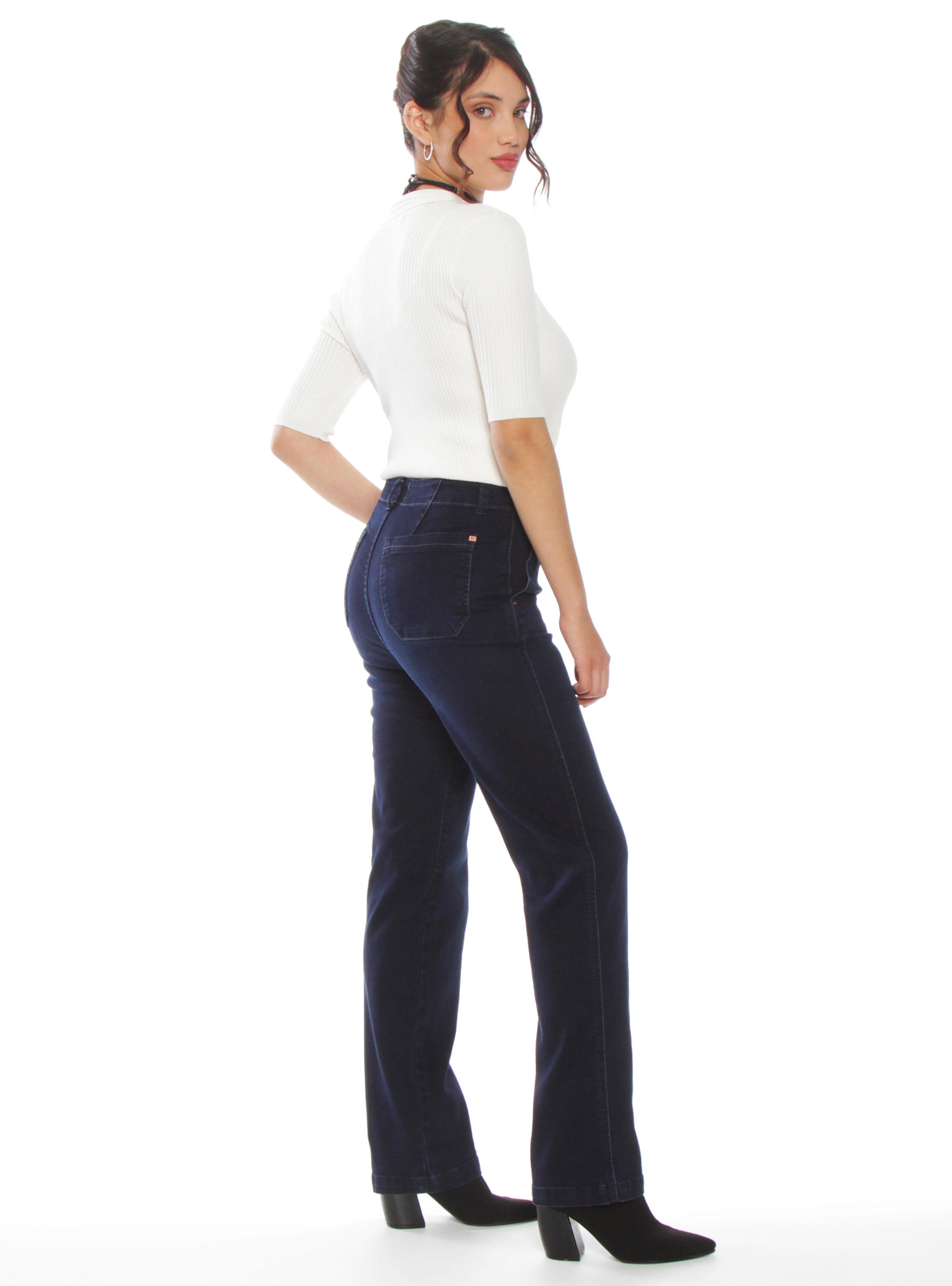 Jeans Recto Cargo de Tiro Alto J5334-4