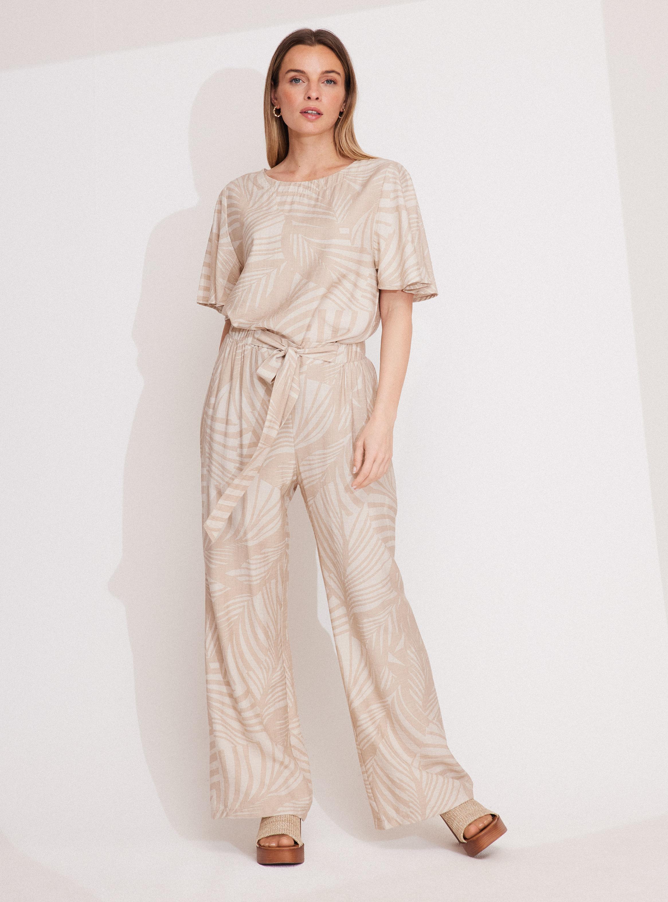 Pantalón Full Estampado con Cintura Elasticada-4