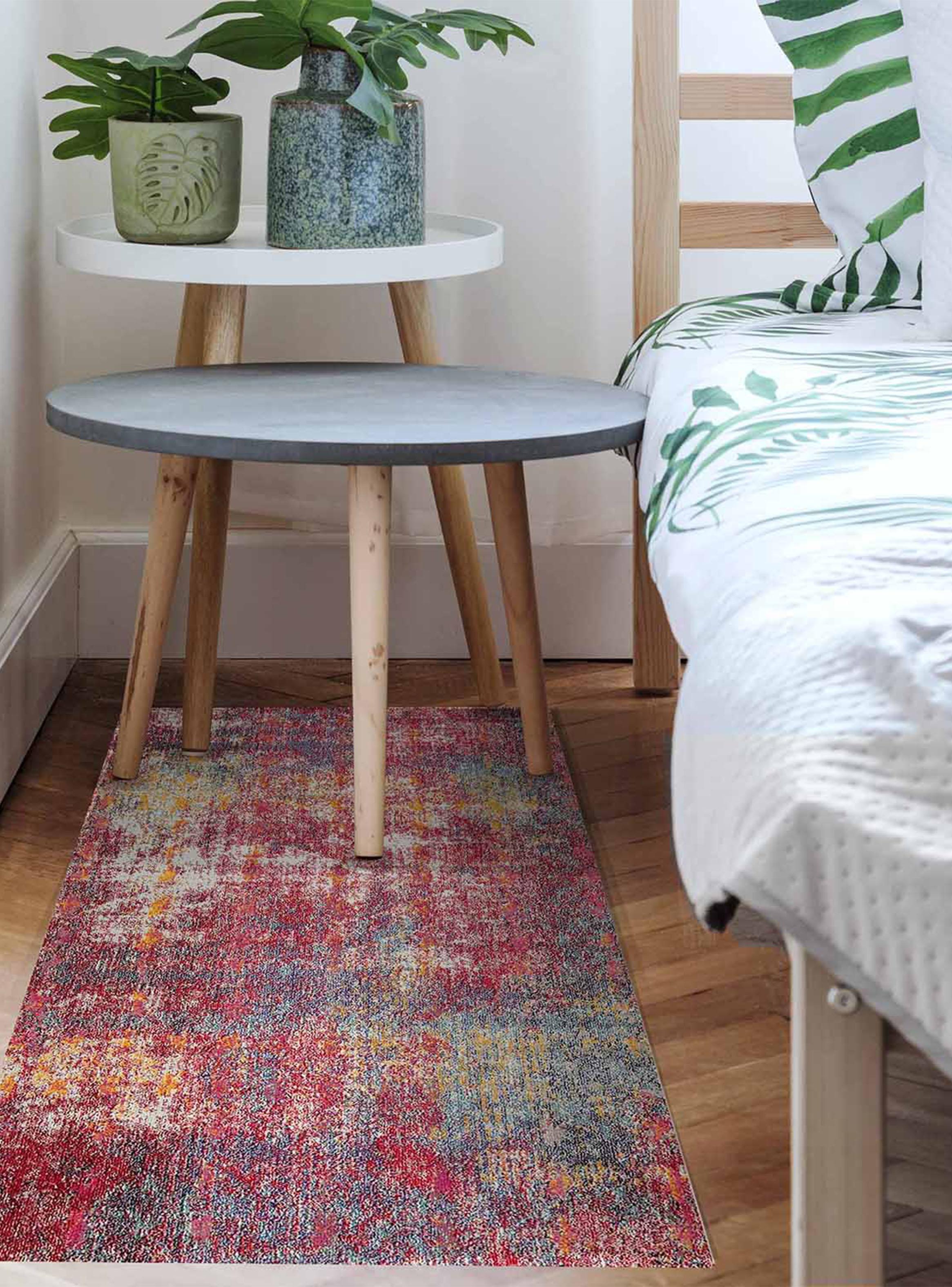 Bajada de Cama Color 60x120 cm C01  W/Whit-2