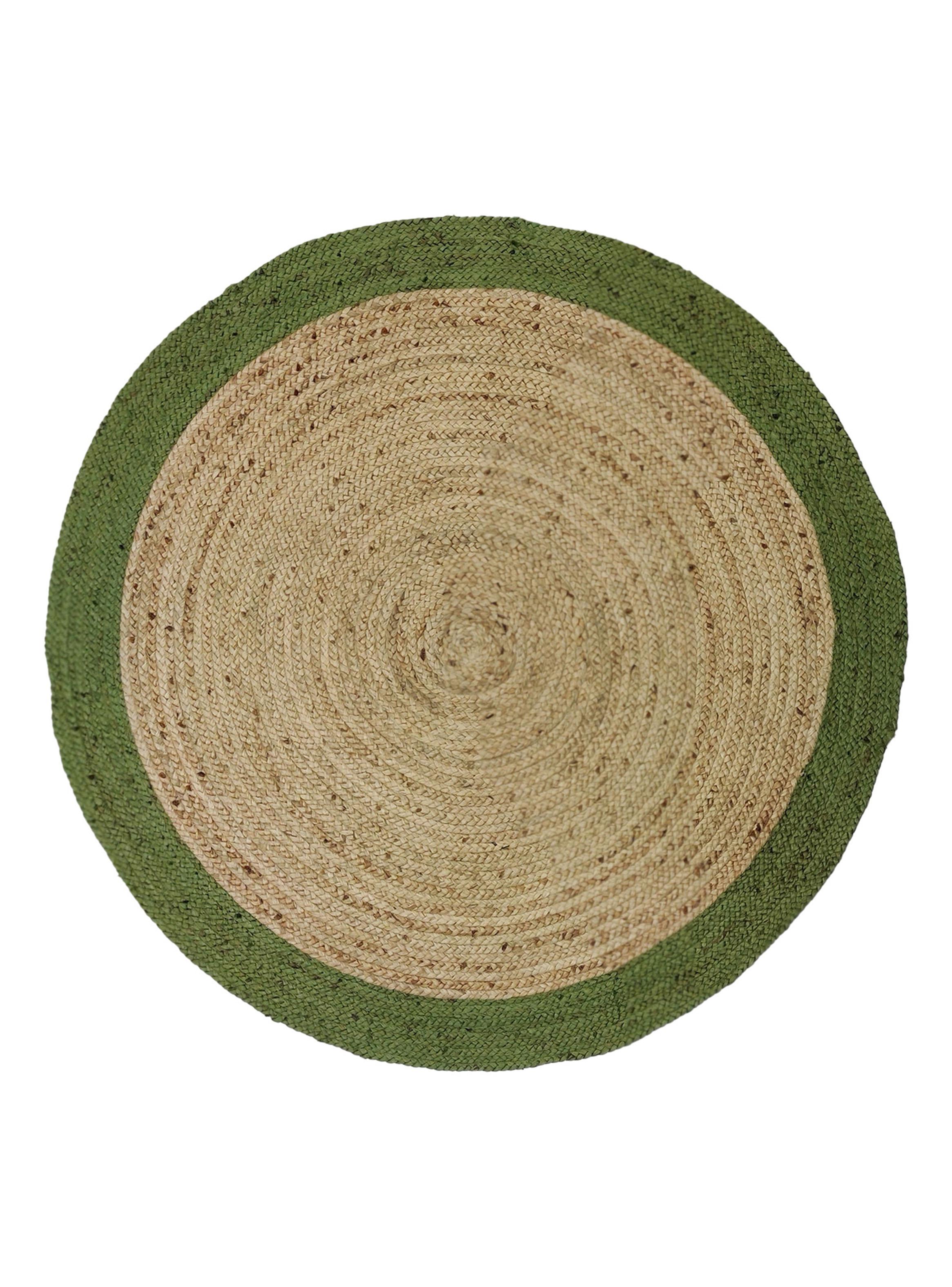 Alfombra Jute Redonda Cancun 150x150 cm Verde-0