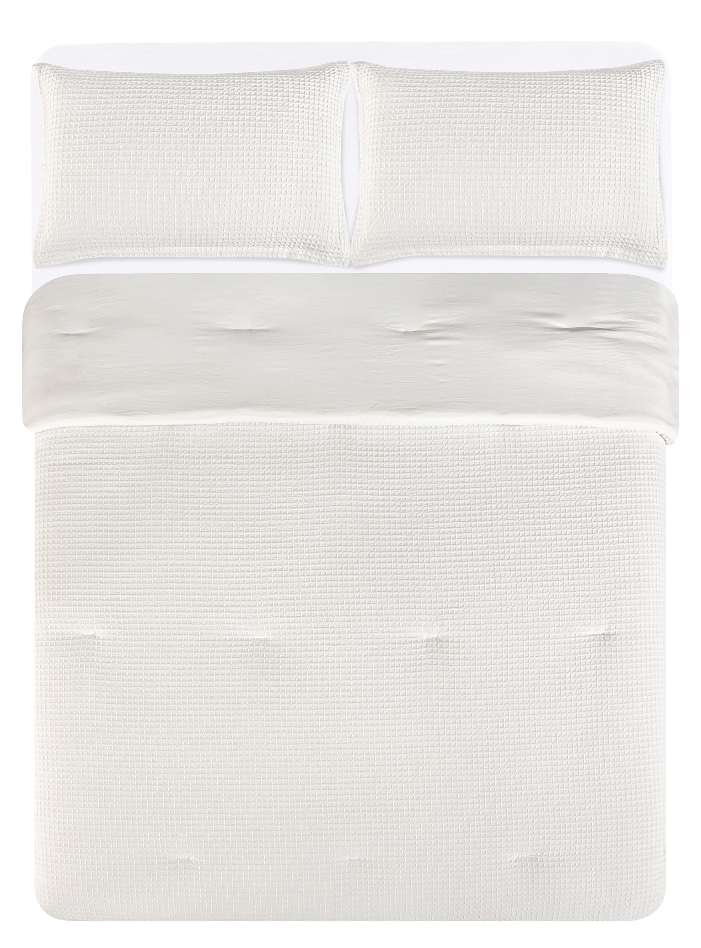 Quilt Waffle 2 Plazas Beige-3