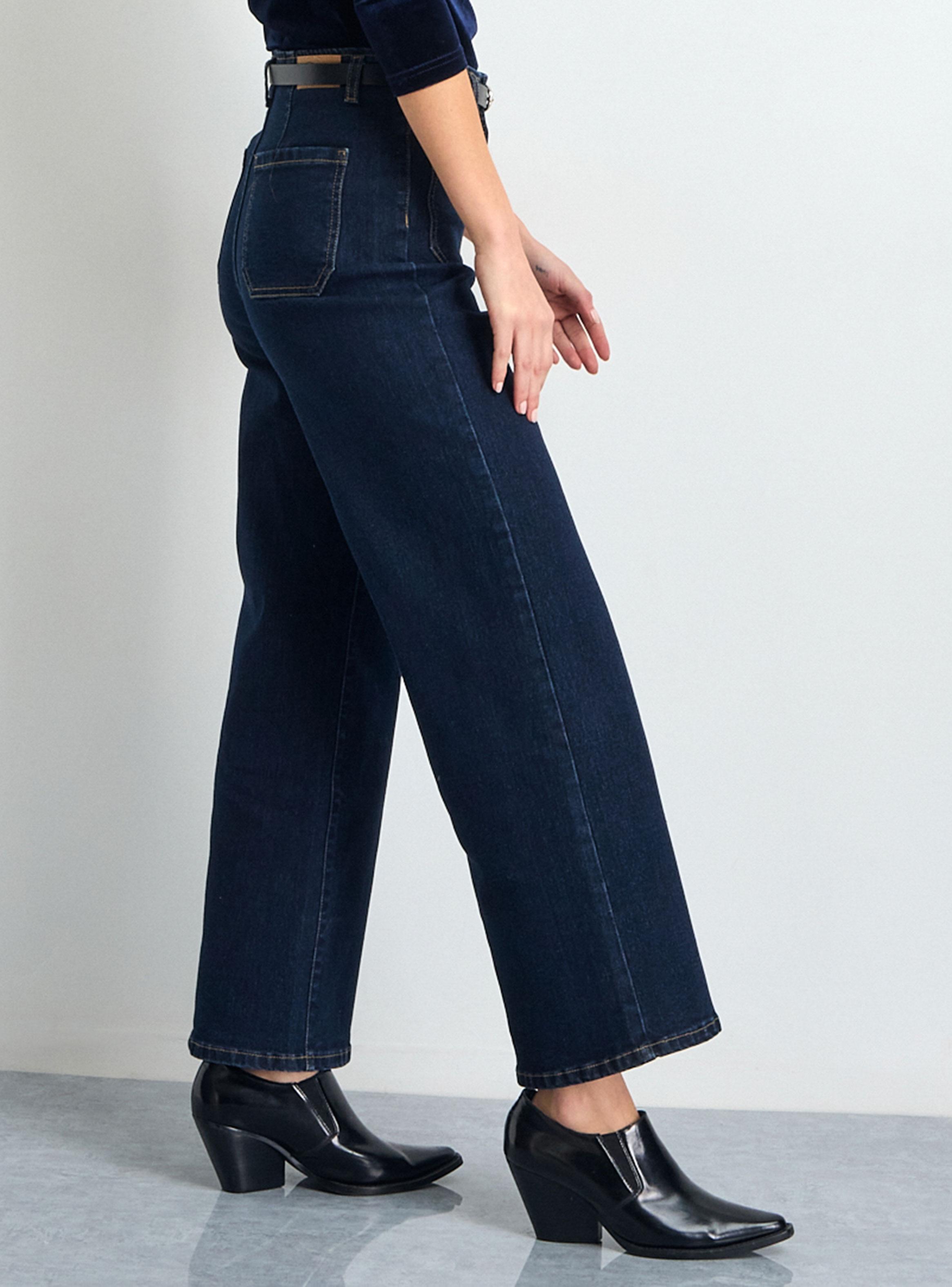 Jeans Liso Bolsillos Visibles-2