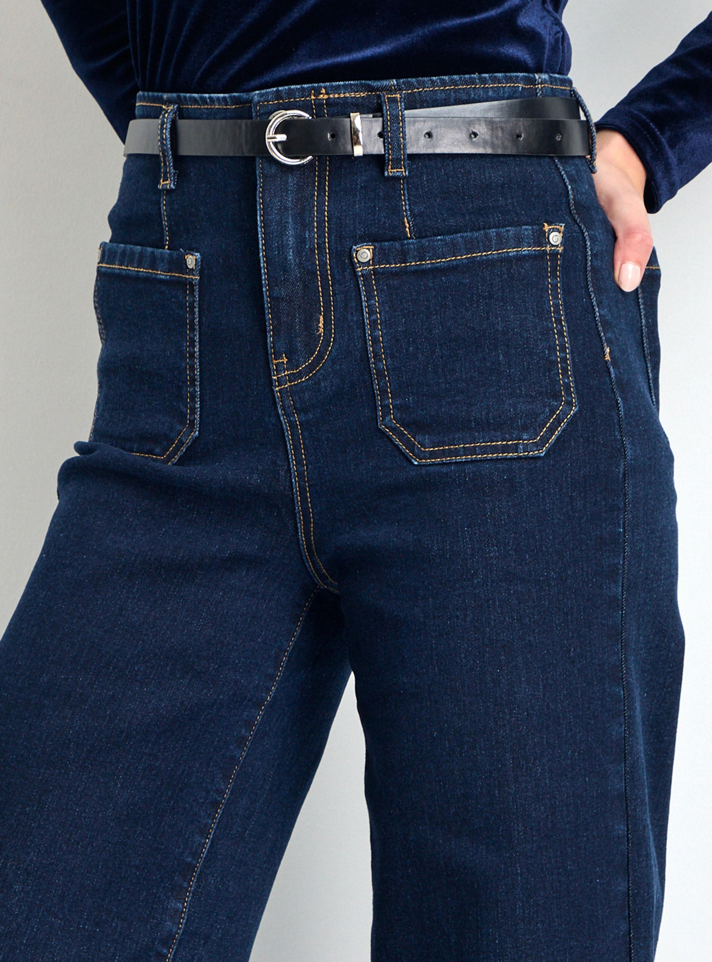 Jeans Liso Bolsillos Visibles-3