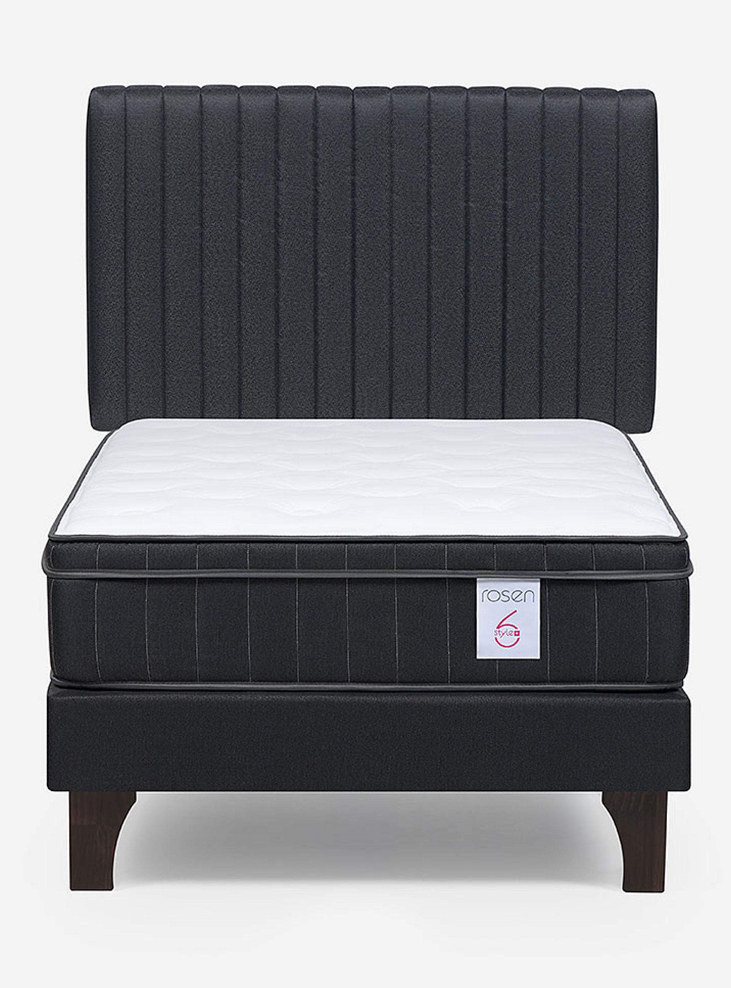 Cama New Style 6 Plus 1.5 Plazas + Respaldo Lucio Grafito-1