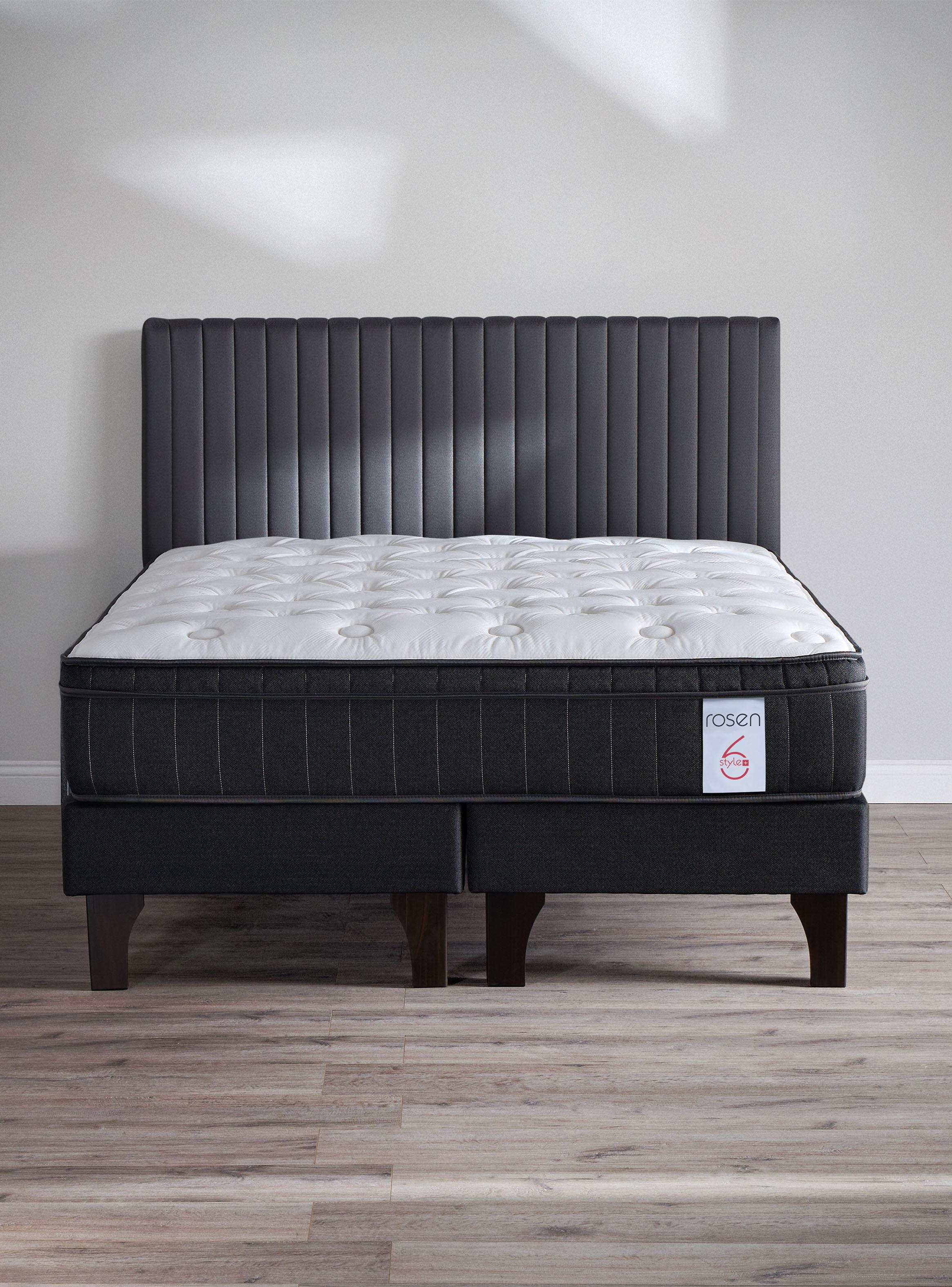 Cama New Style 6 Plus King + Respaldo Lucio Grafito-4