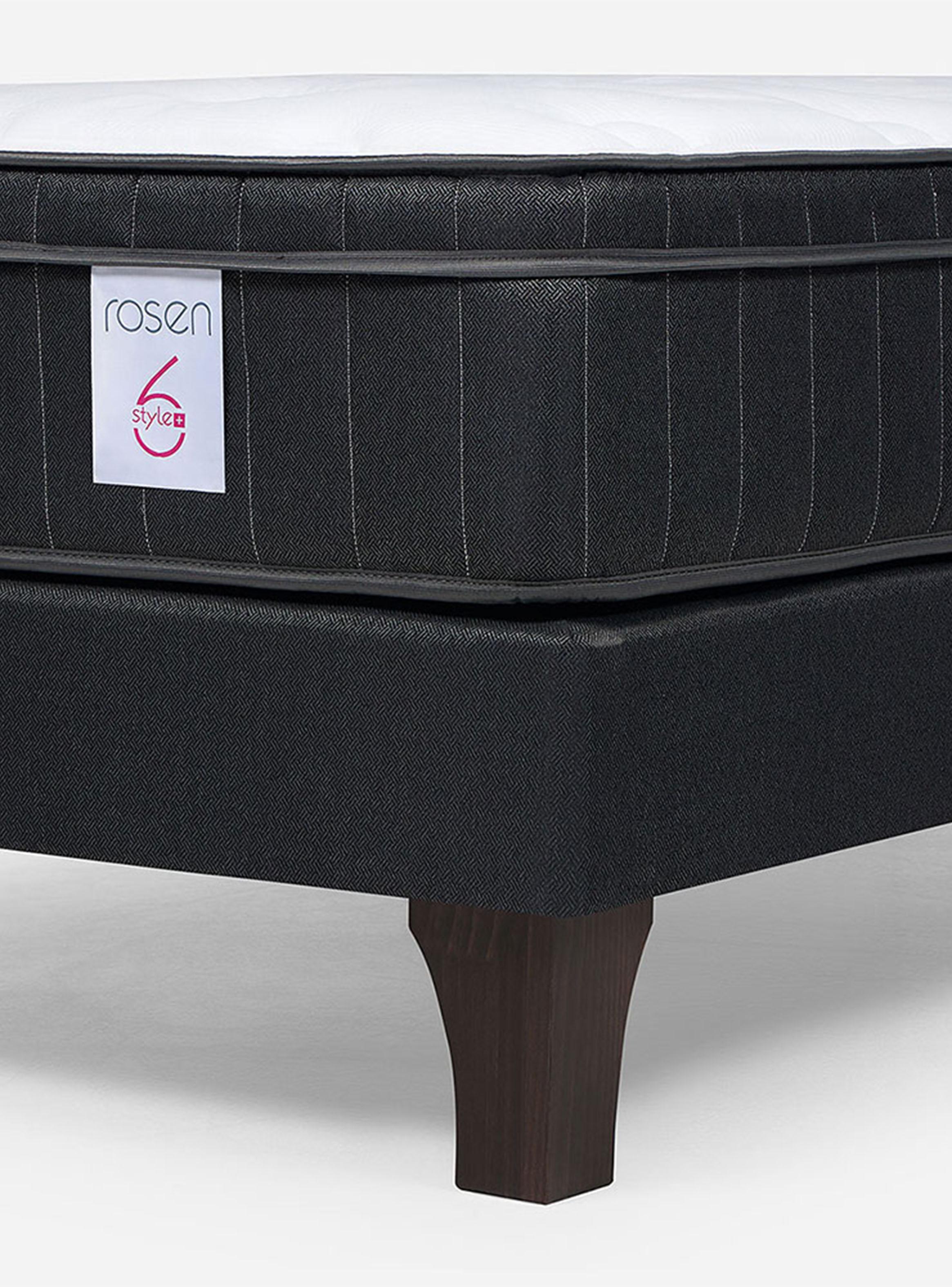 Cama New Style 6 Plus 1.5 Plazas + Respaldo Ferrara Gris-4