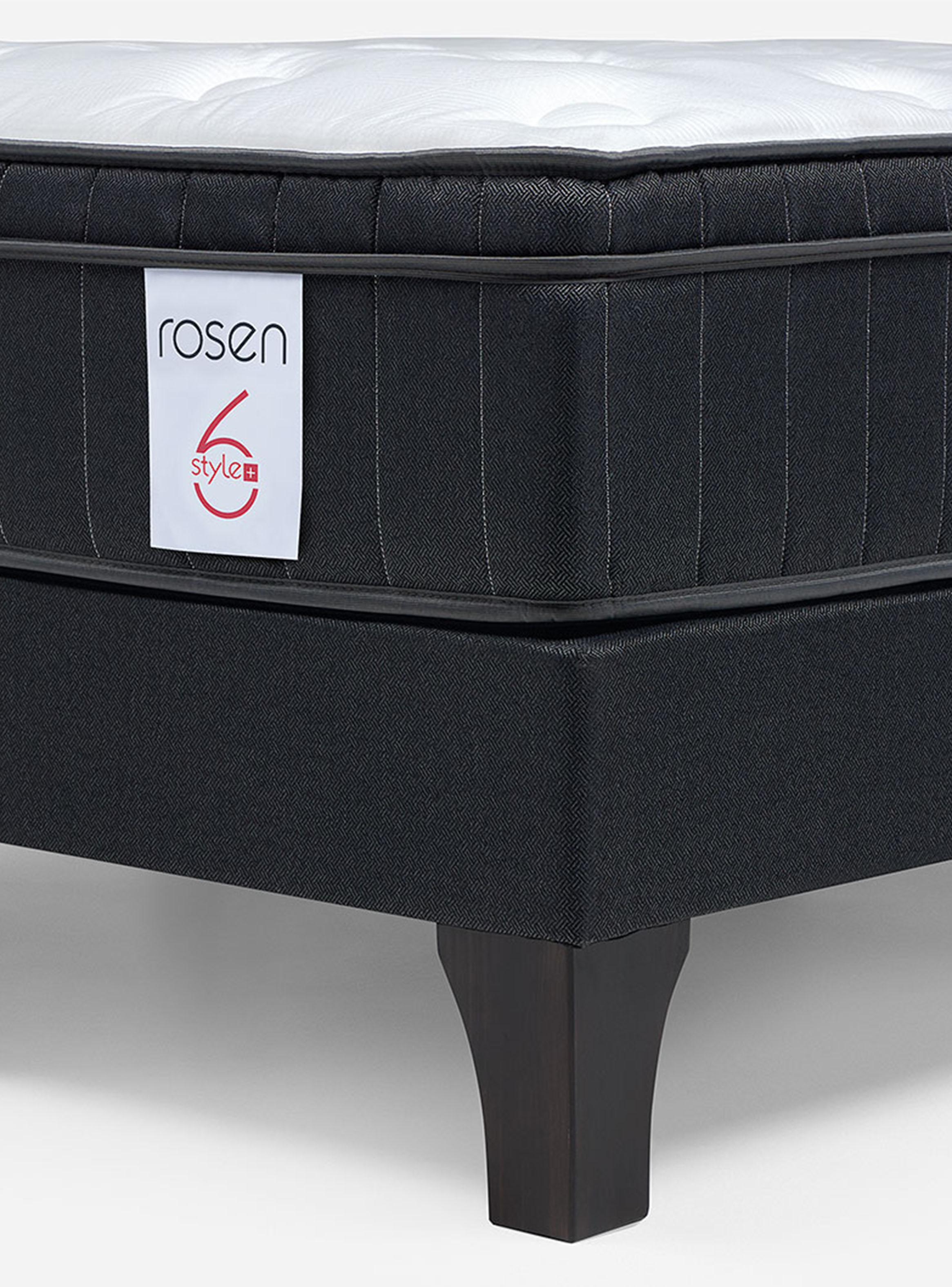 Cama Europea 2 Plazas New Style 6 Plus + Respaldo Issey Grafito-4