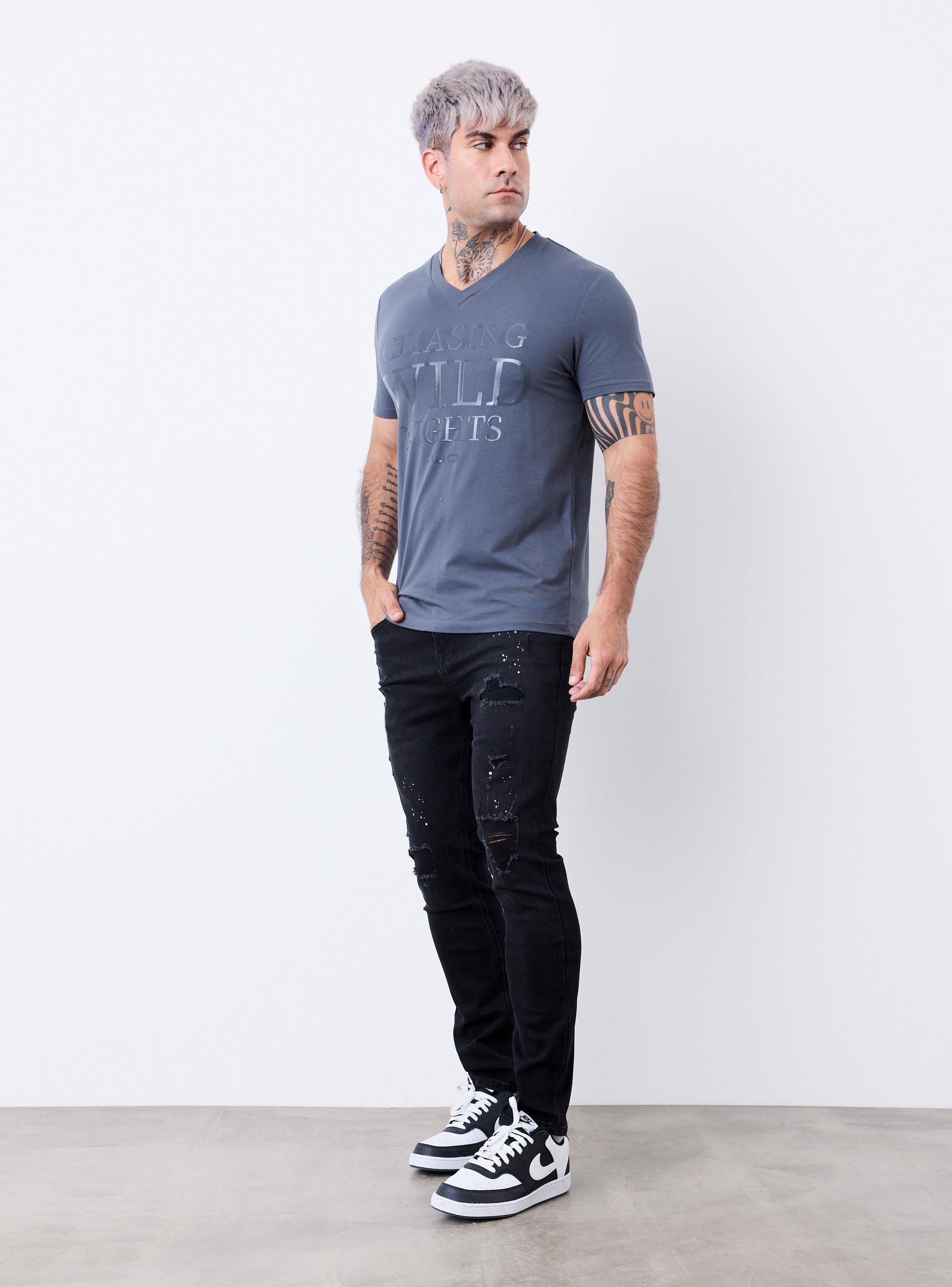 Jeans Super Skinny con Roturas y Parches-4