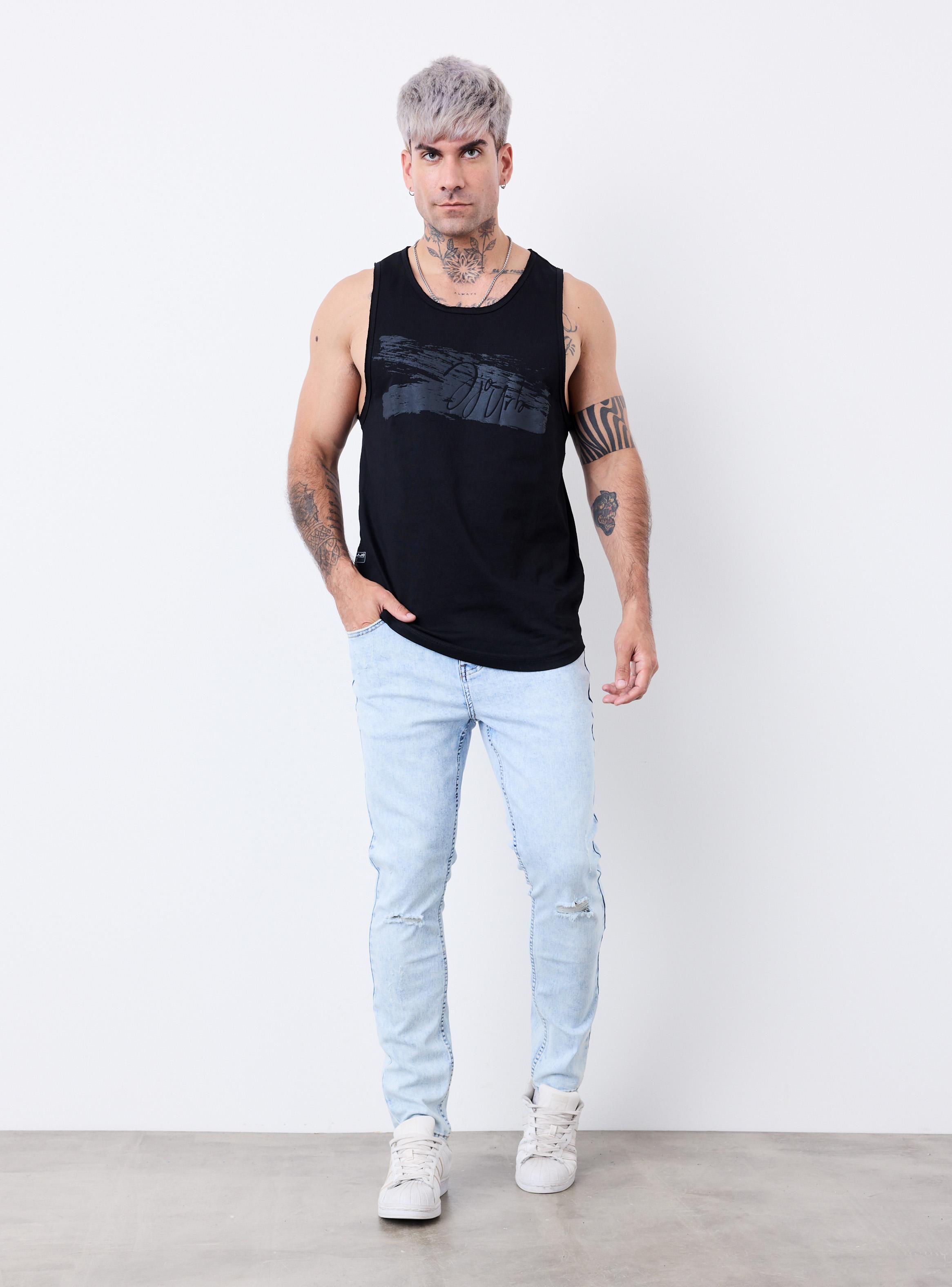 Jeans Skinny Gravillado con Roturas-4