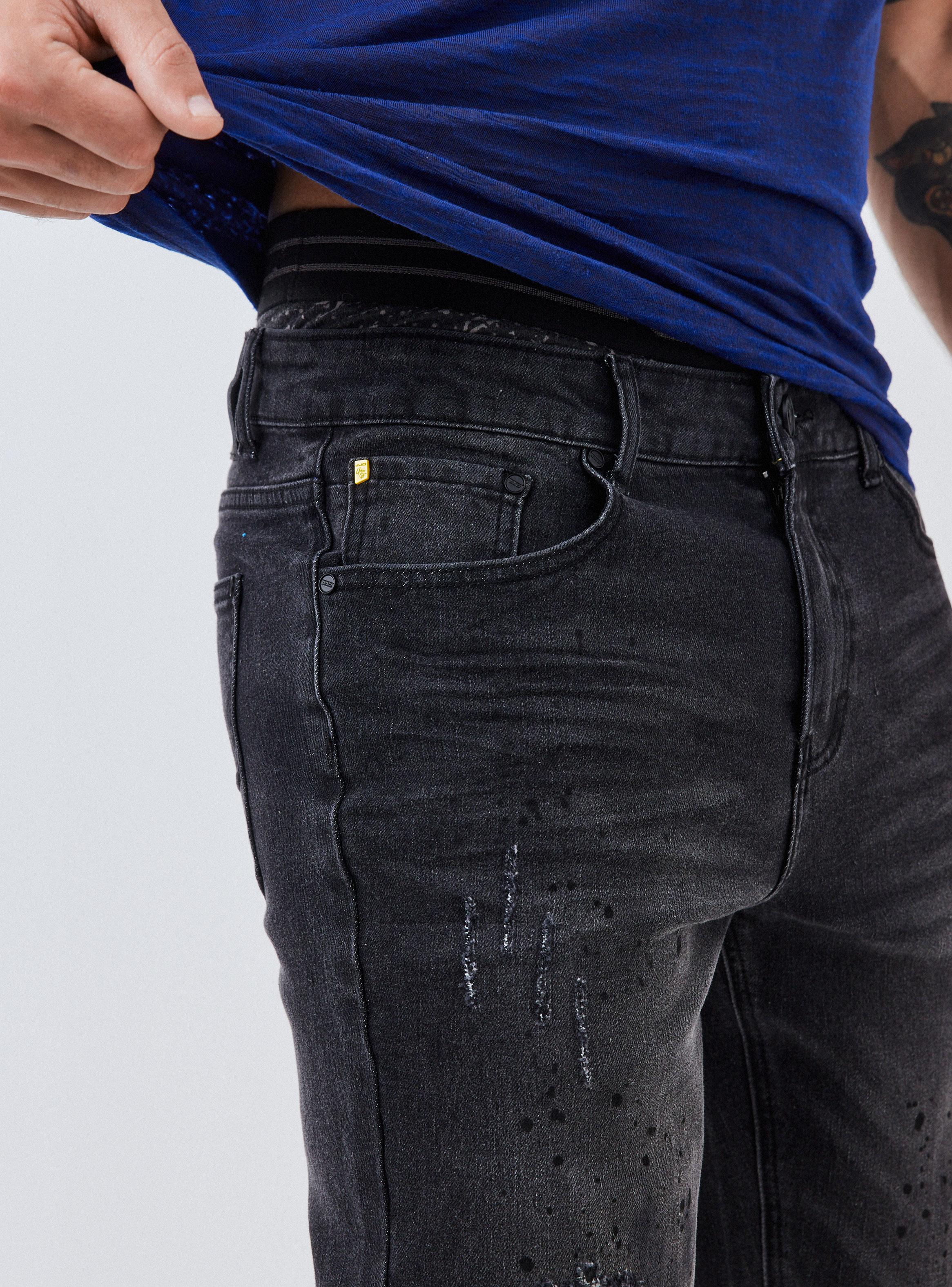 Jeans Roturas Manchas de Pintura Skinny Fit-2