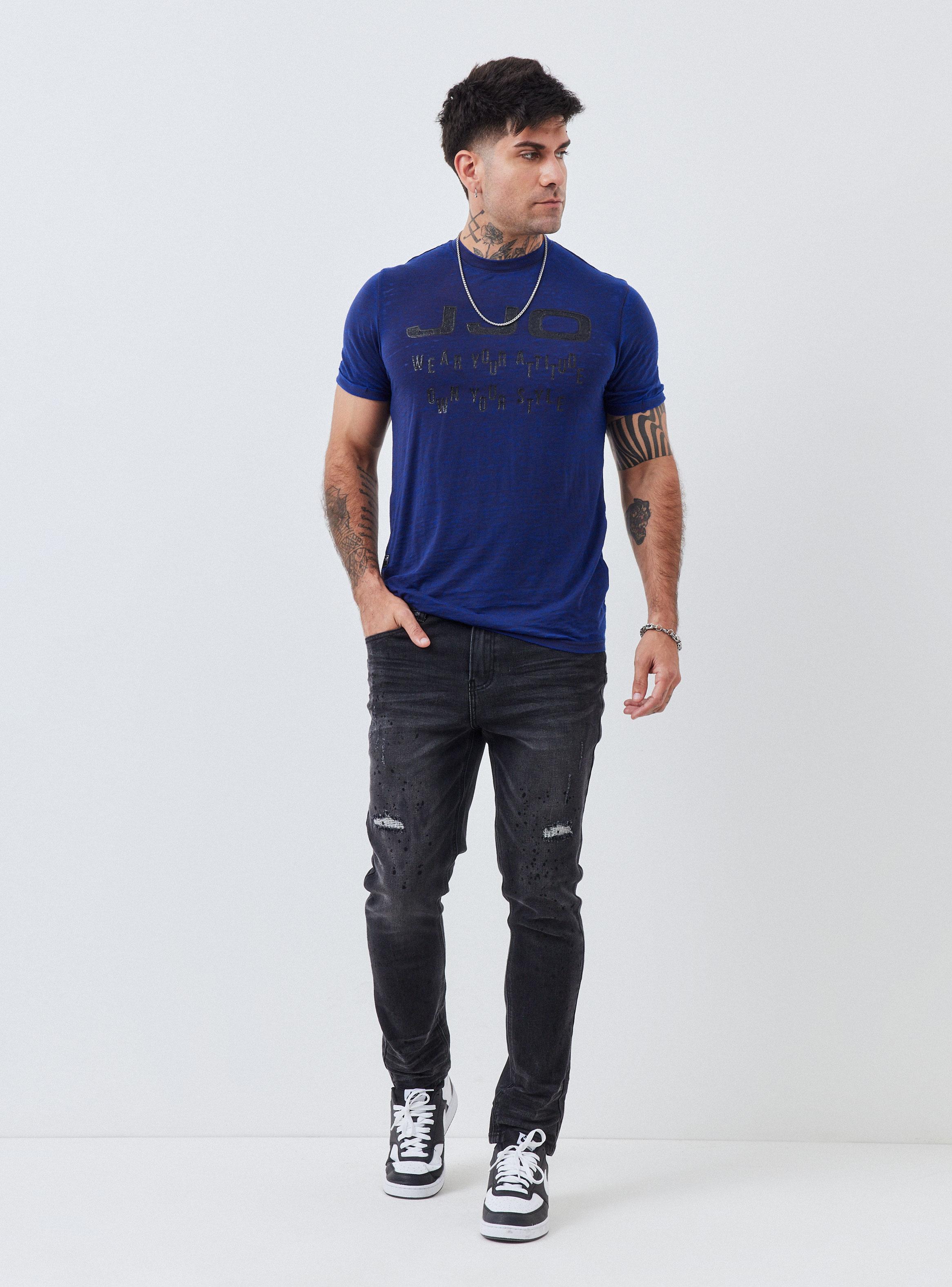 Jeans Roturas Manchas de Pintura Skinny Fit-4