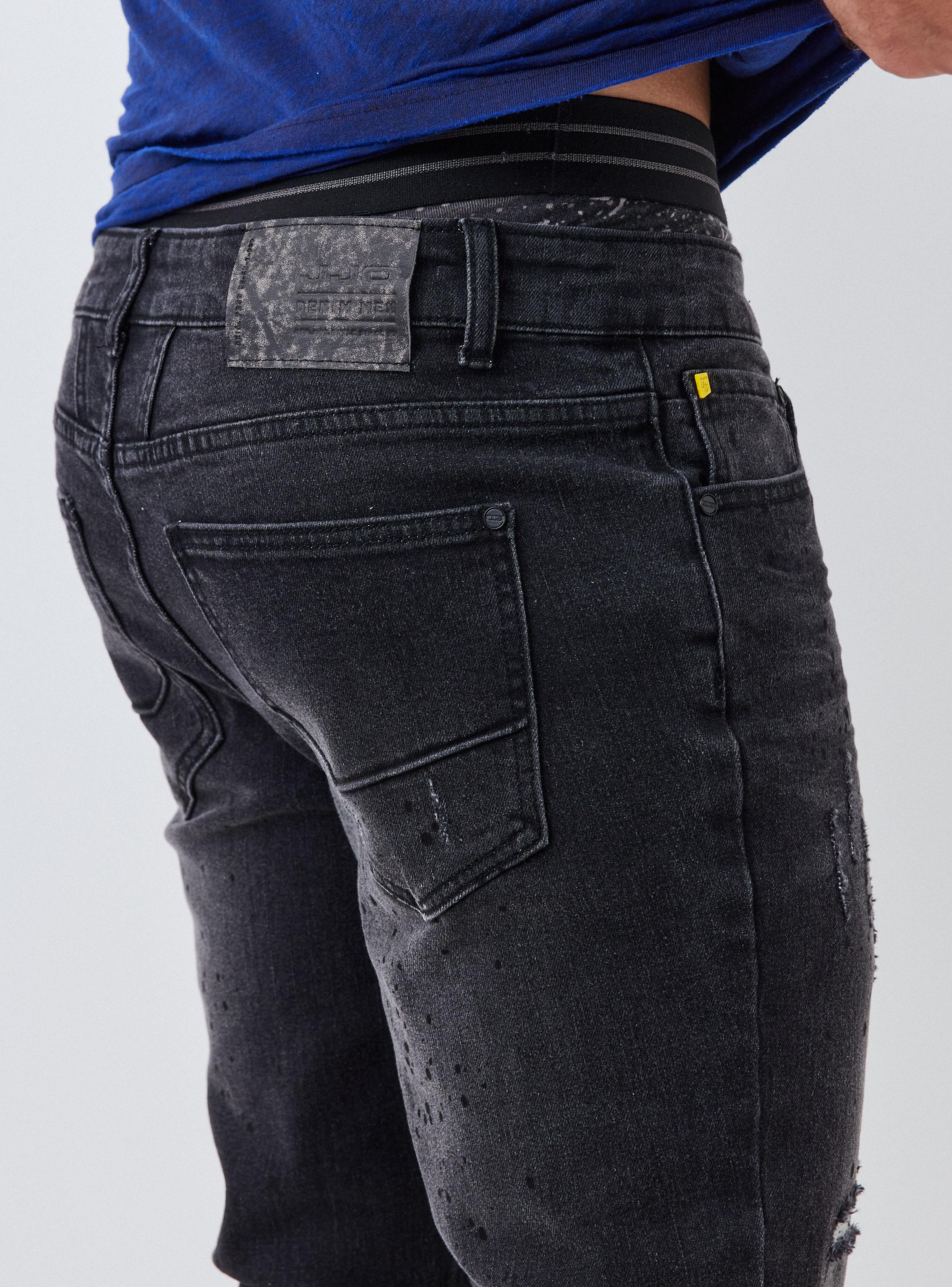 Jeans Roturas Manchas de Pintura Skinny Fit-3