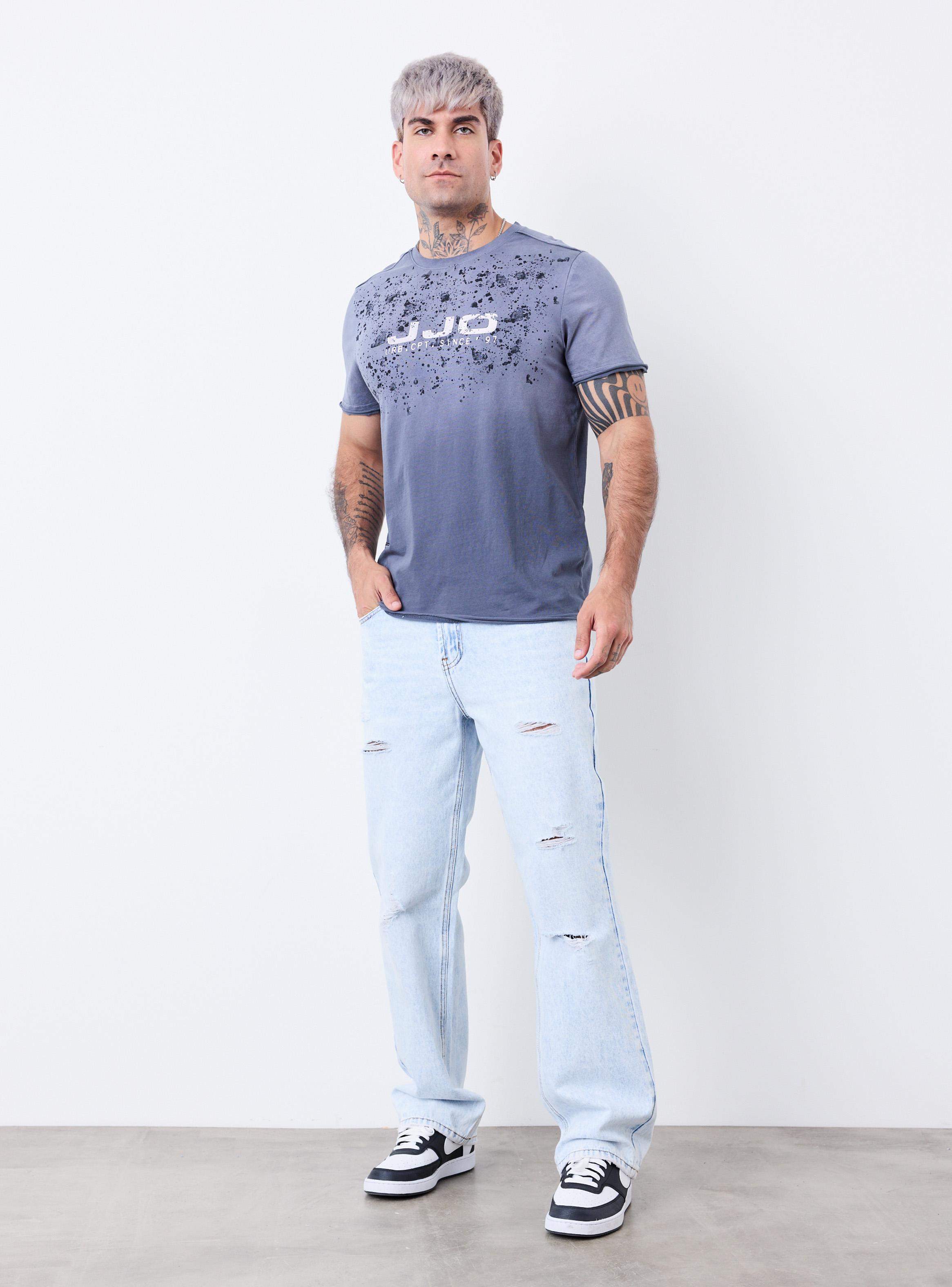 Jeans Relaxed Claro con Roturas-4