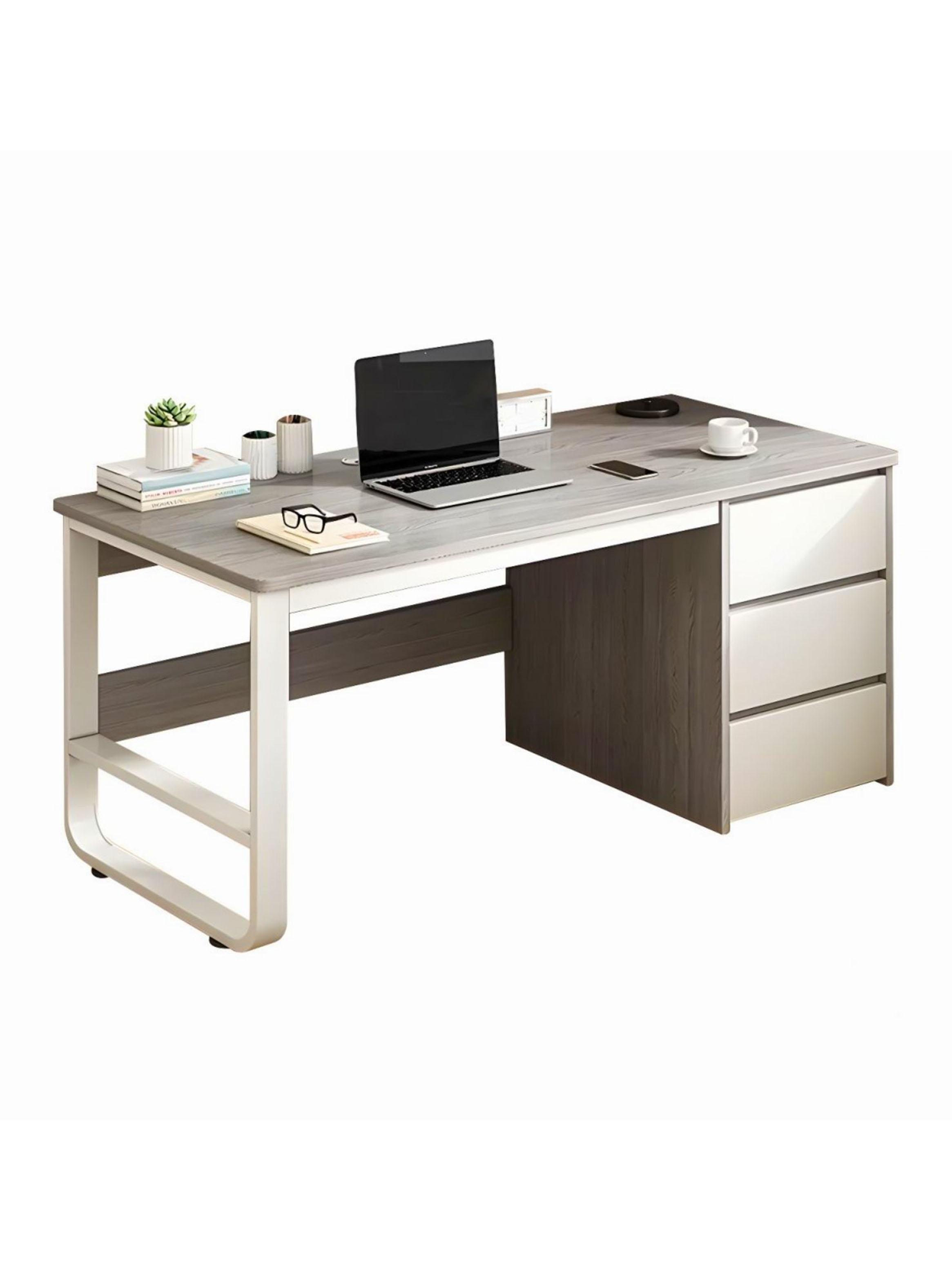Escritorio Ejecutivo Metal Gris/Blanco-2