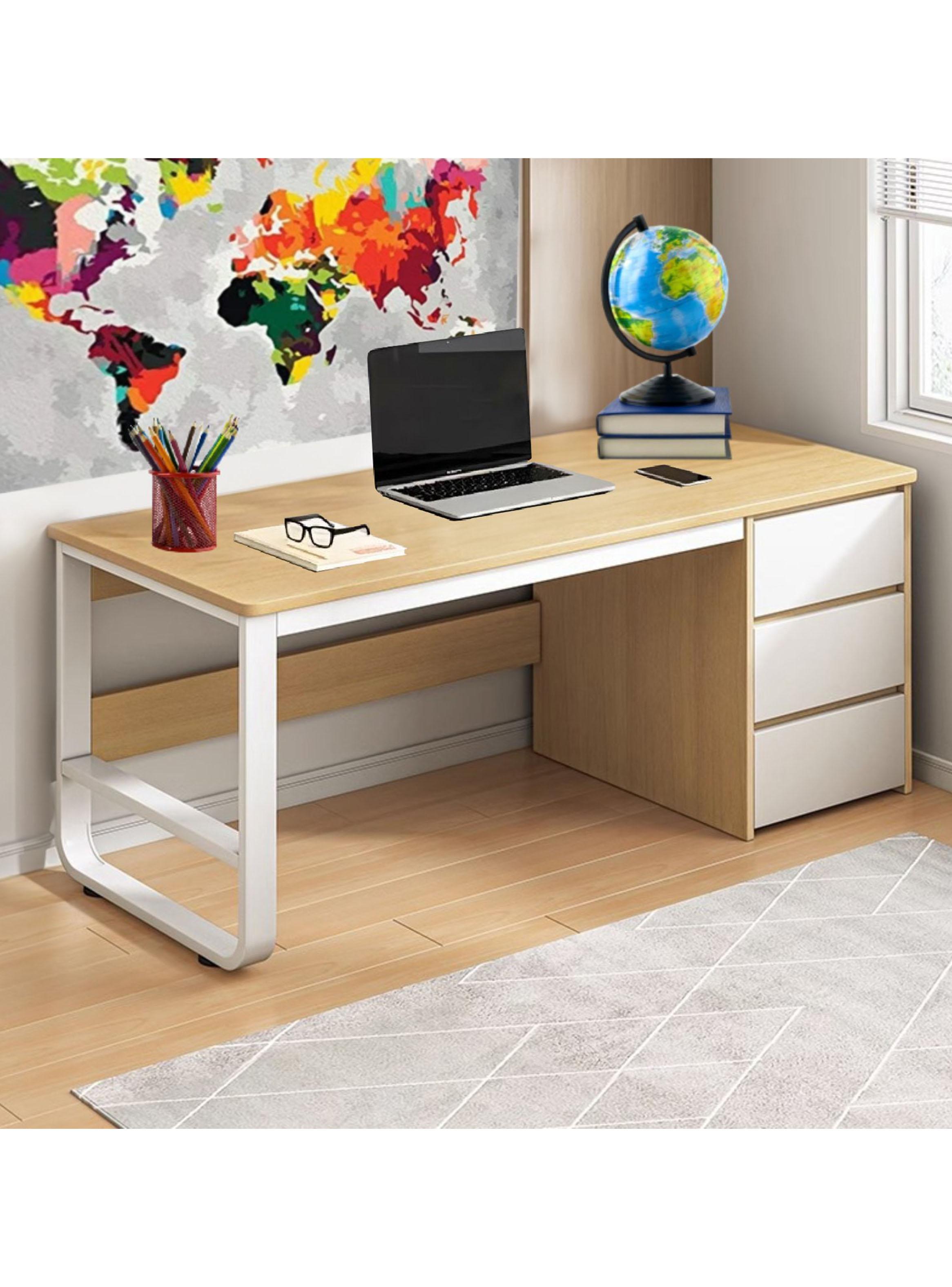 Escritorio Ejecutivo Metal Beige/Blanco-4