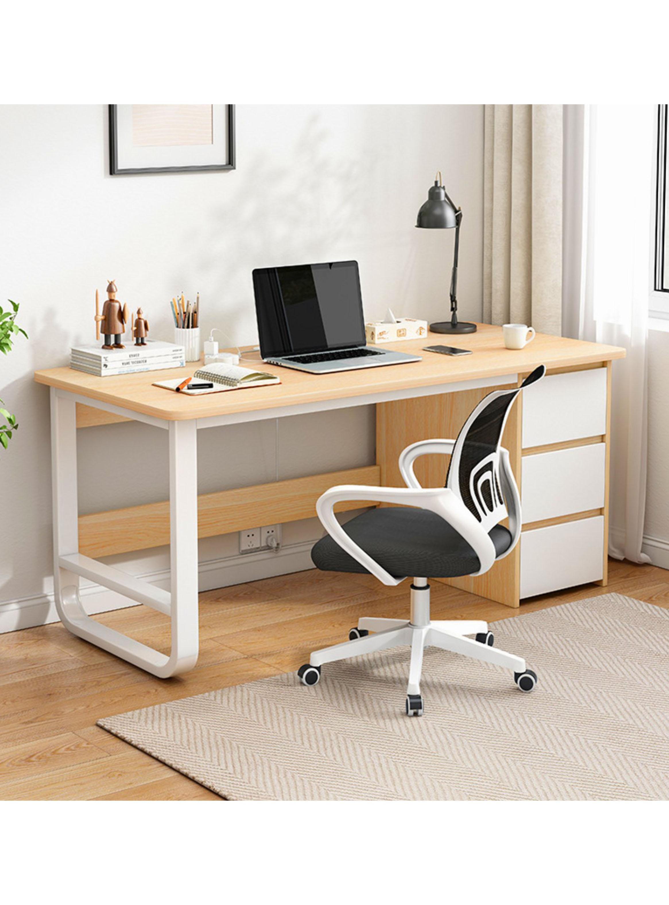 Escritorio Ejecutivo Metal Beige/Blanco-5