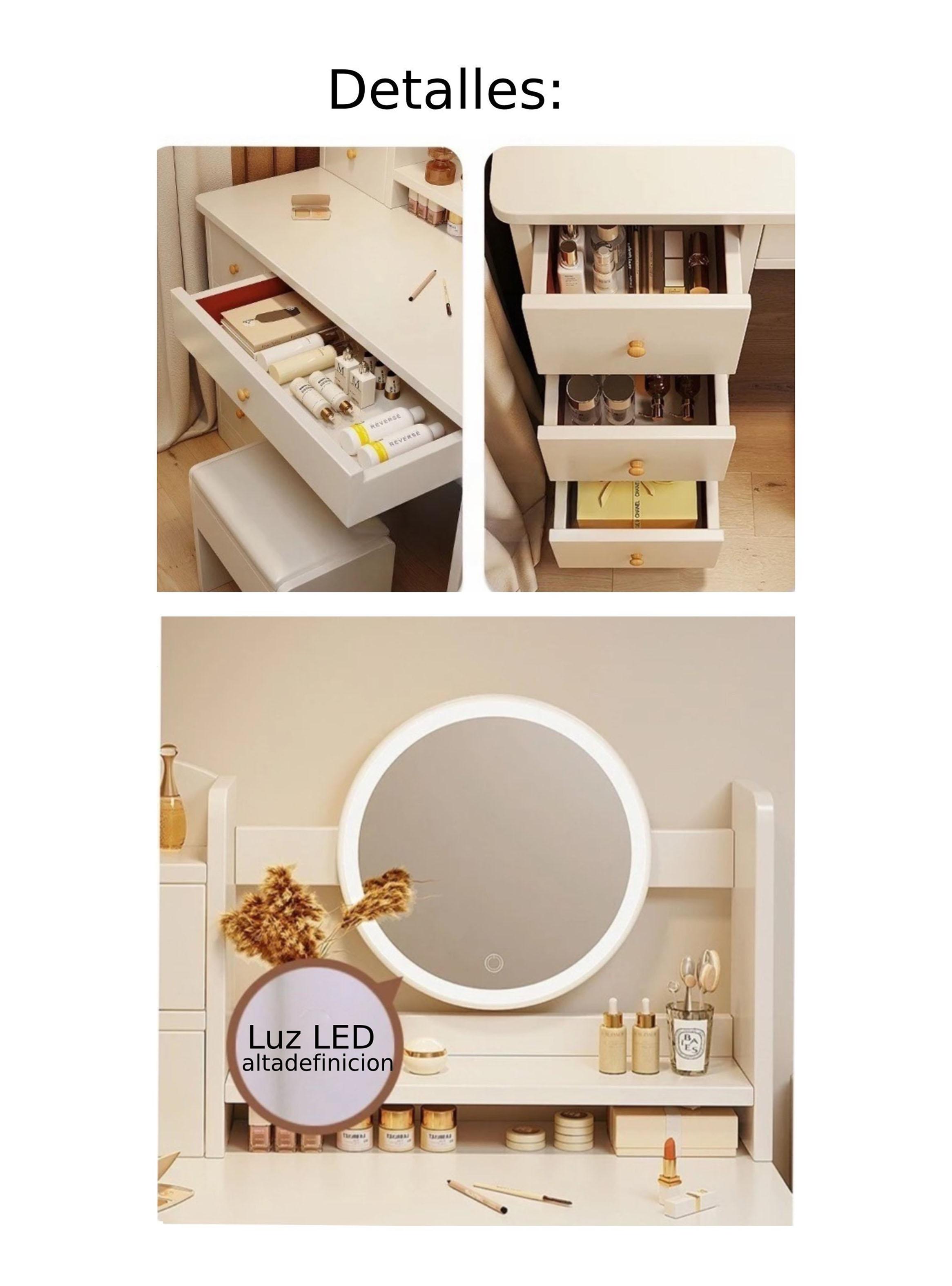 Cómoda Tocador Led Lux Blanco-2