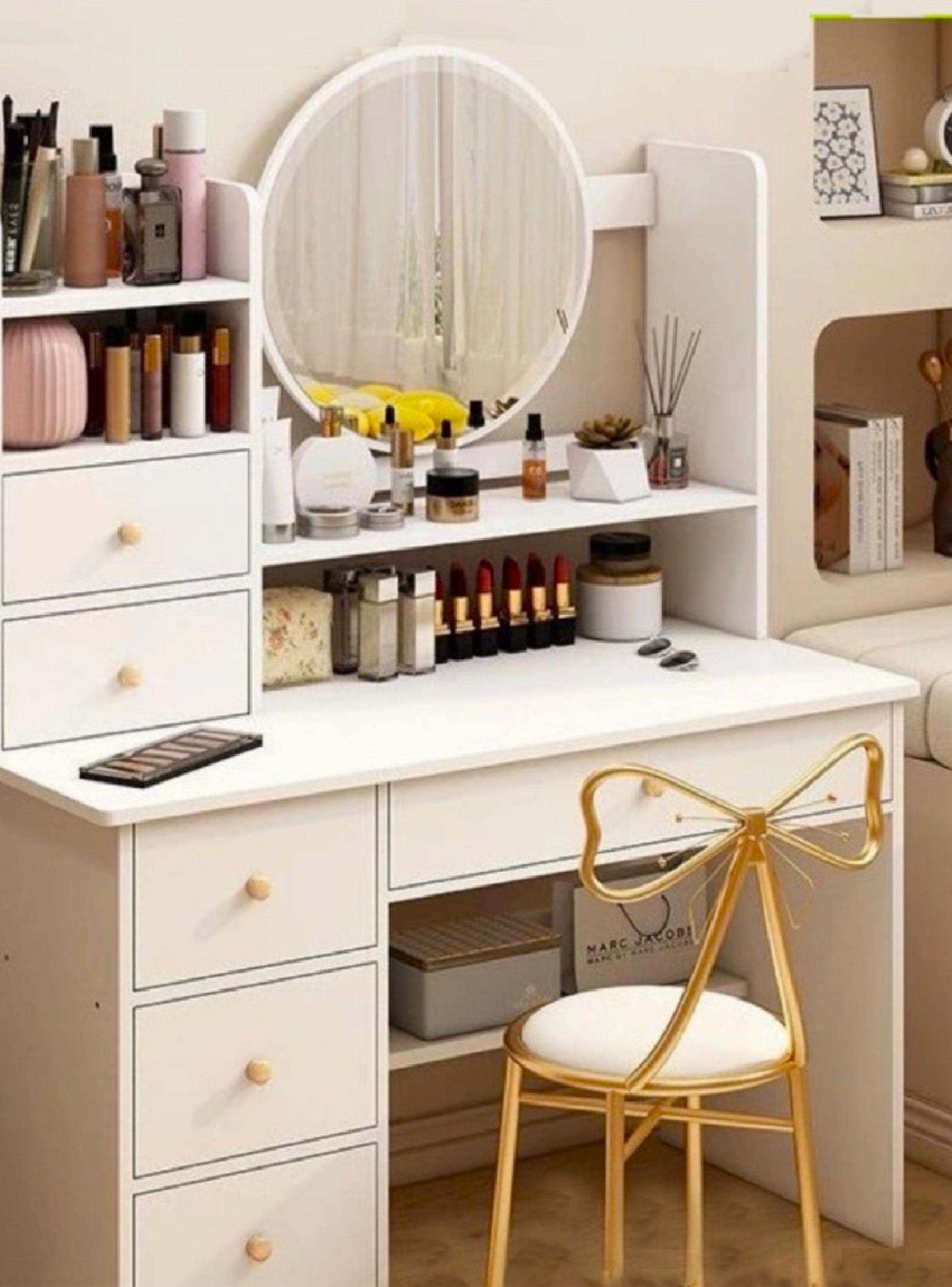 Cómoda Tocador Led Lux Blanco-3