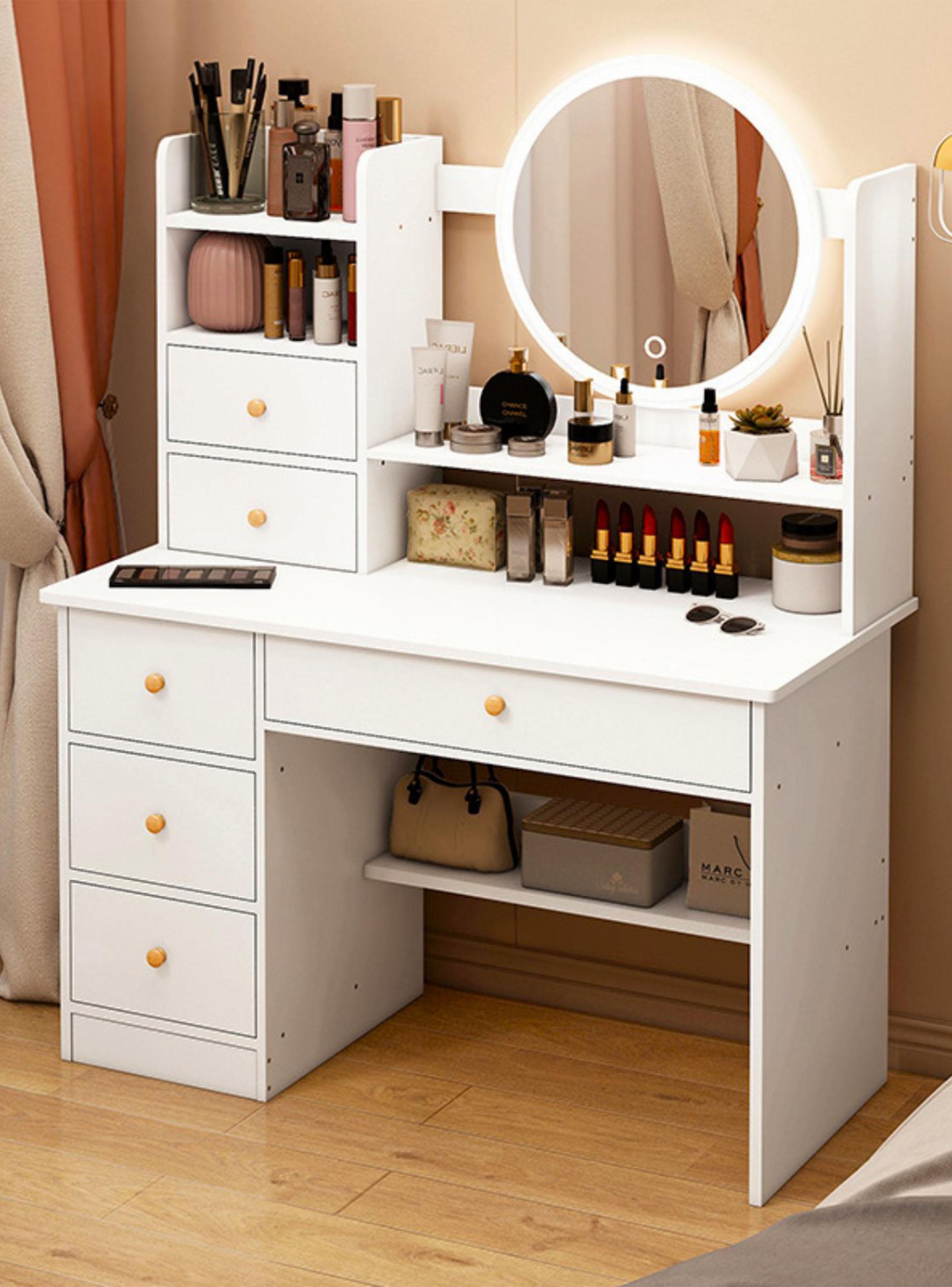 Cómoda Tocador Led Lux Blanco-4