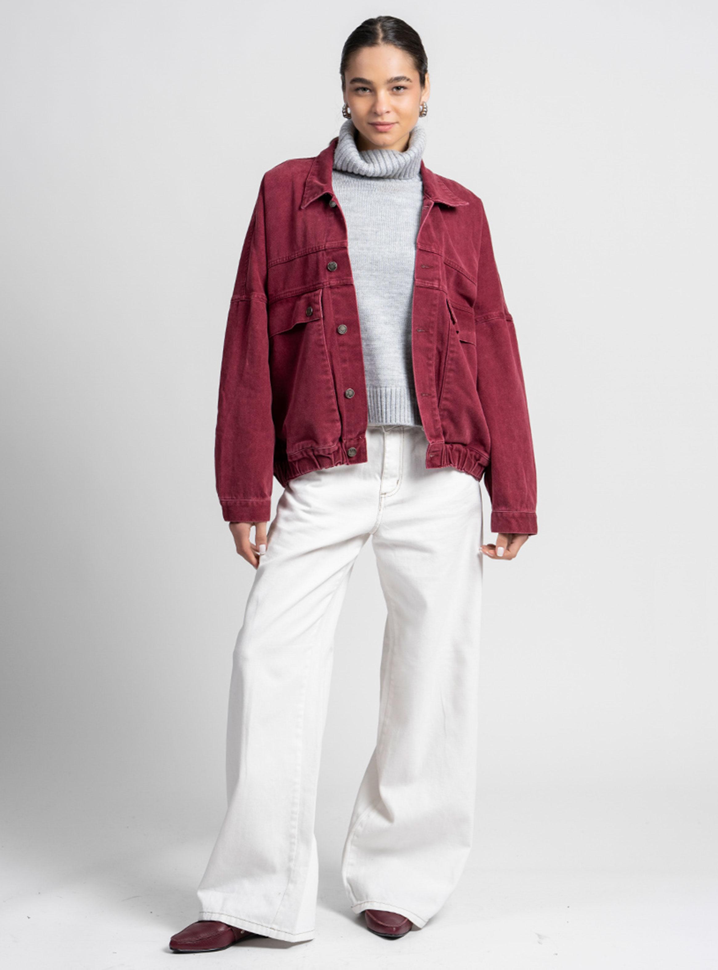 Chaqueta Mane Burdeo-4