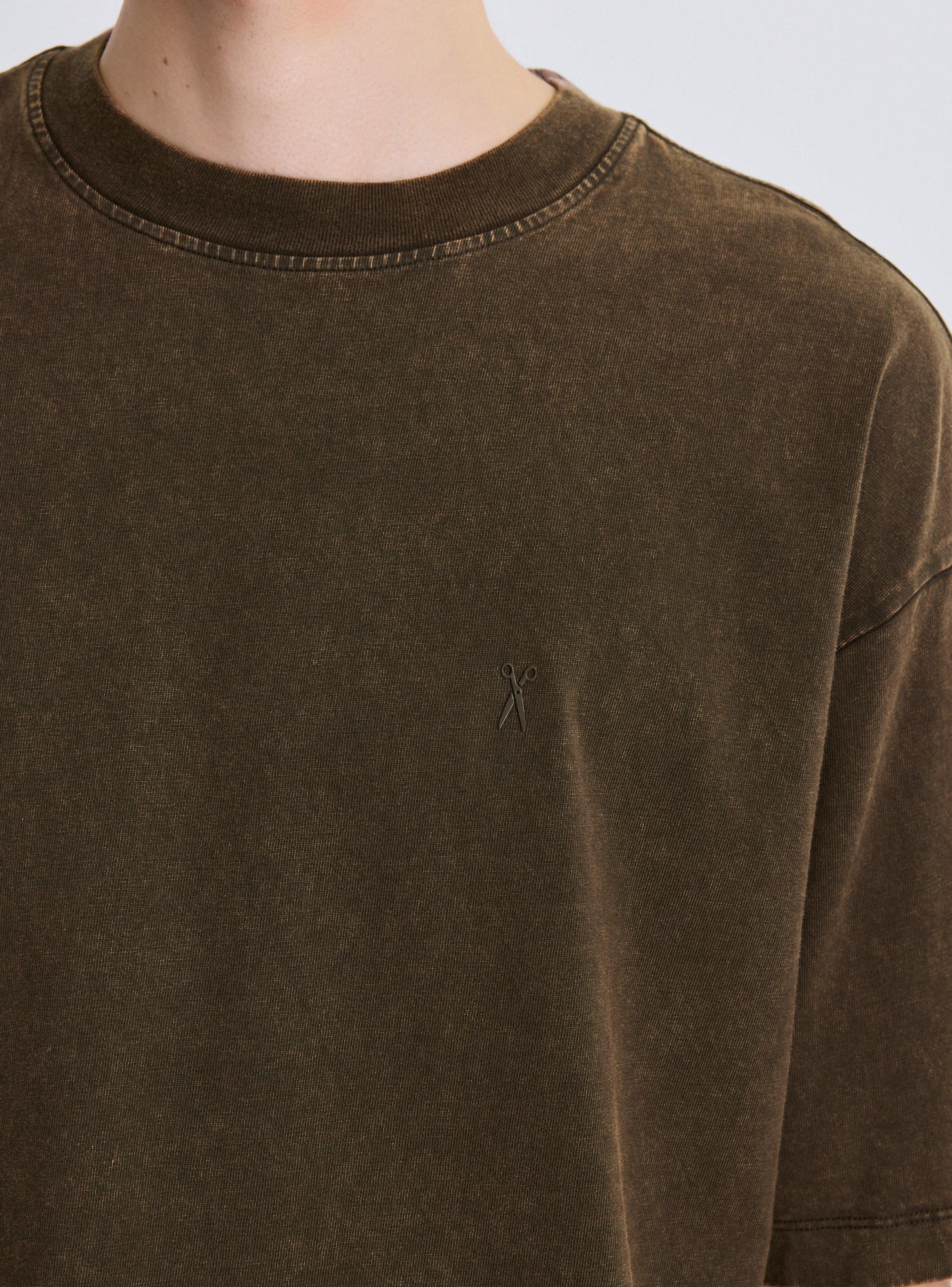 Polera Cuello Polo Manga Corta Oversize Lavada-3