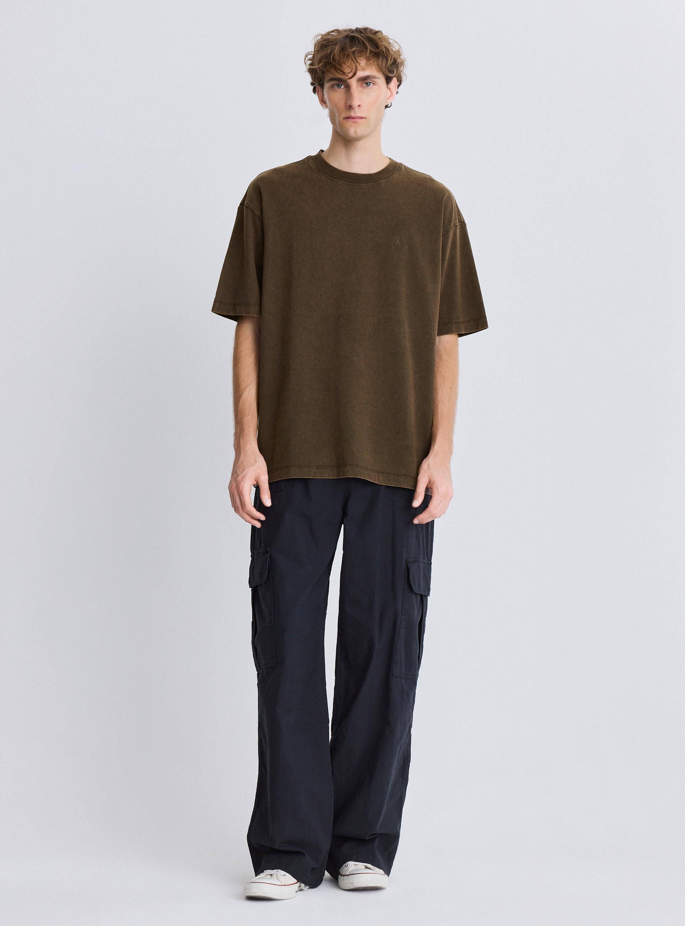 Polera Cuello Polo Manga Corta Oversize Lavada-4