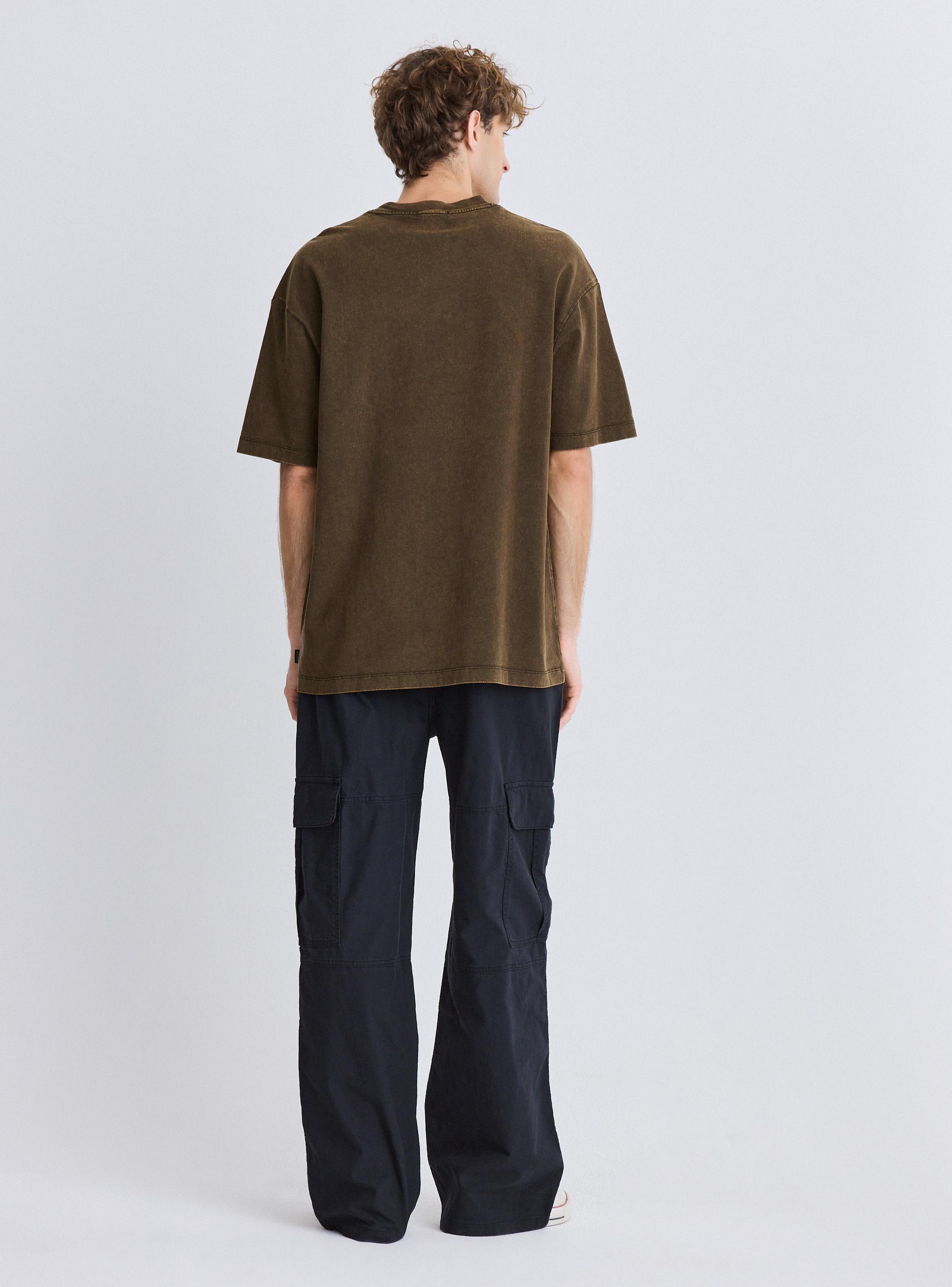 Polera Cuello Polo Manga Corta Oversize Lavada-5