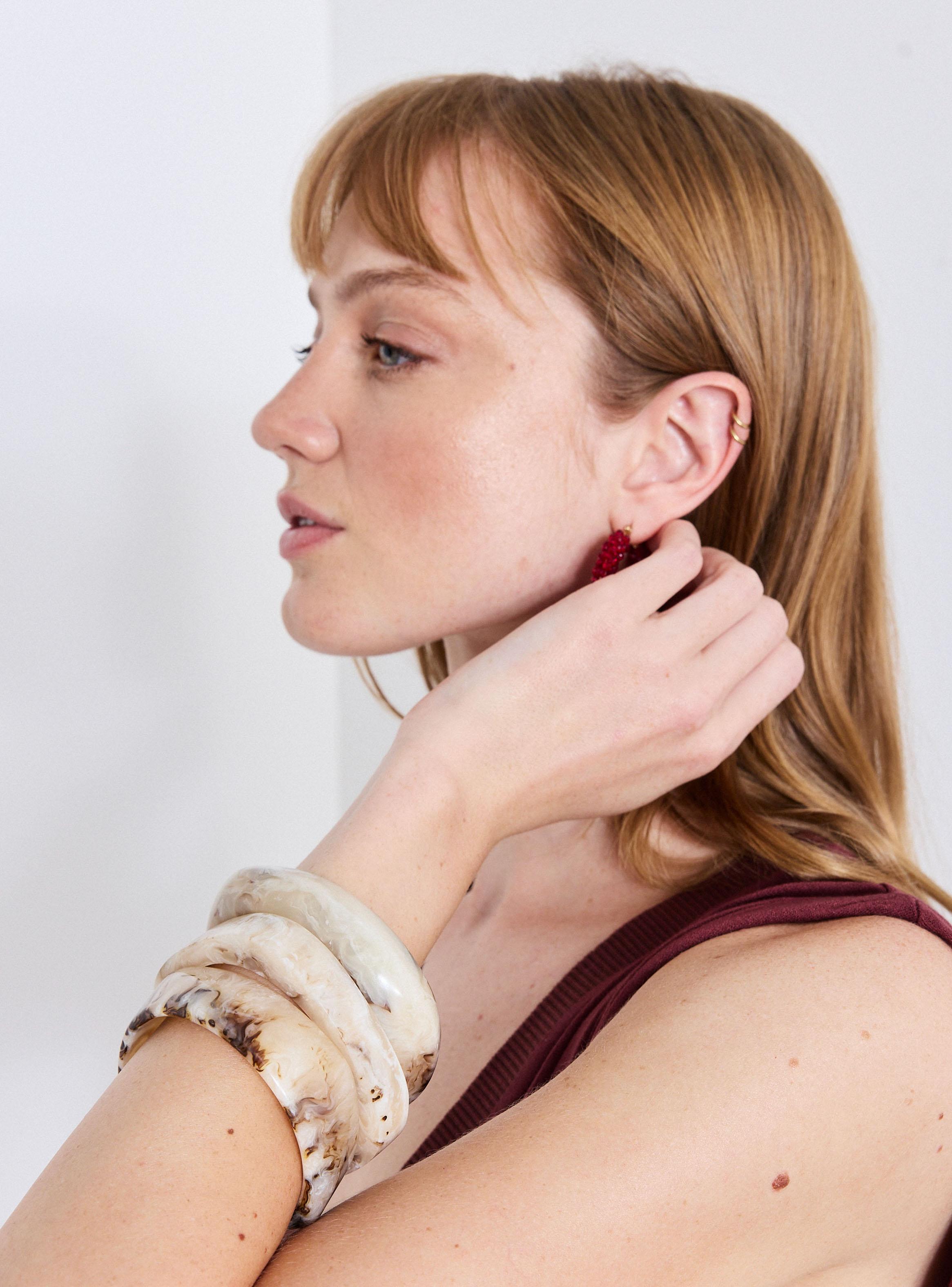 Pulsera Pack Rígida de Resina con Efecto Marmolado-2