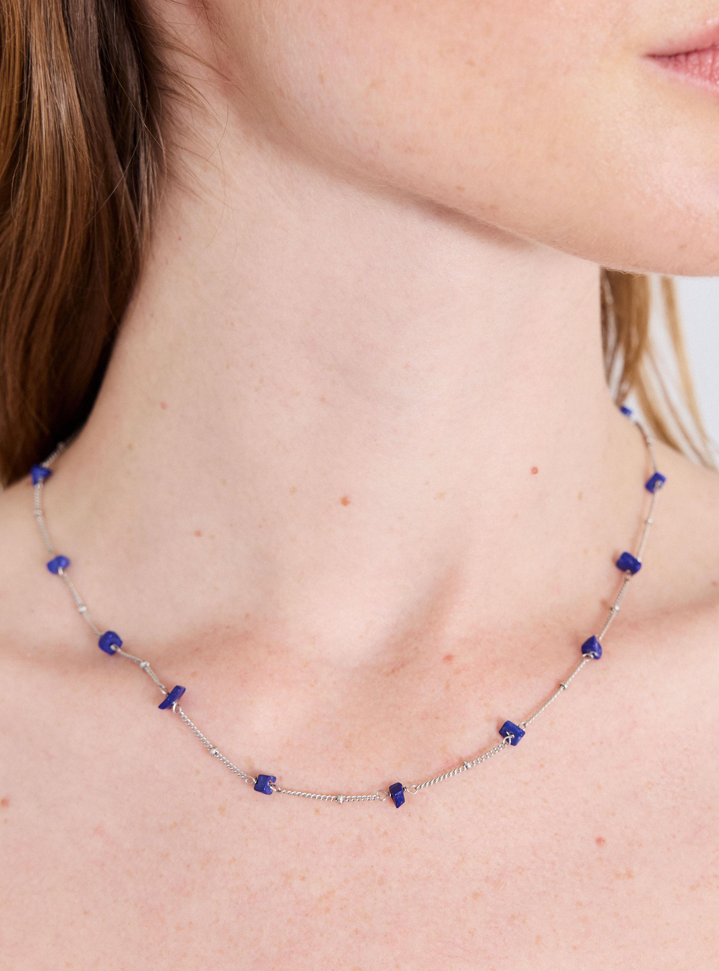 Set Collar y Aros Luna Plata-3