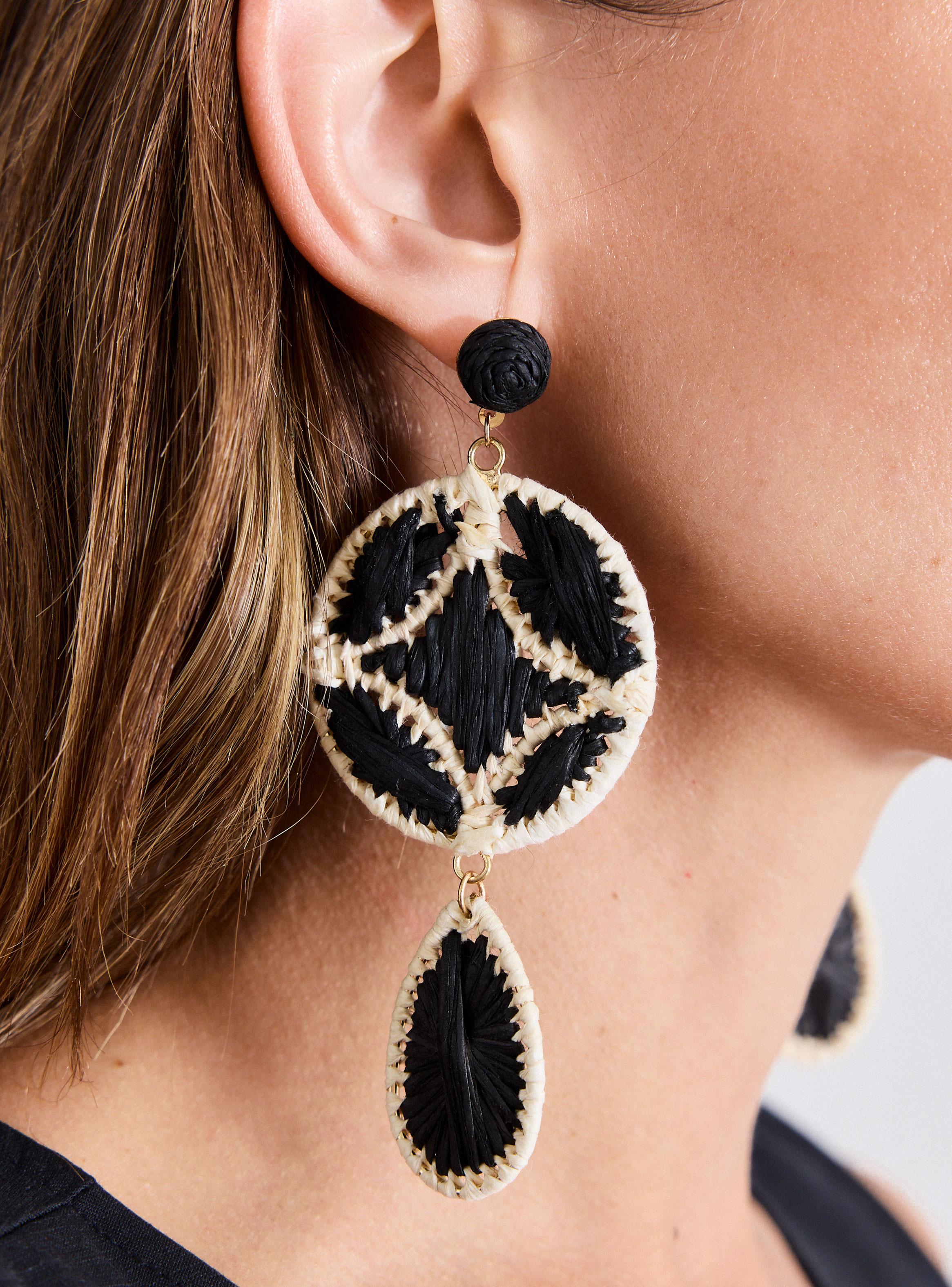 Aros Bicolor Papel Raffia-3