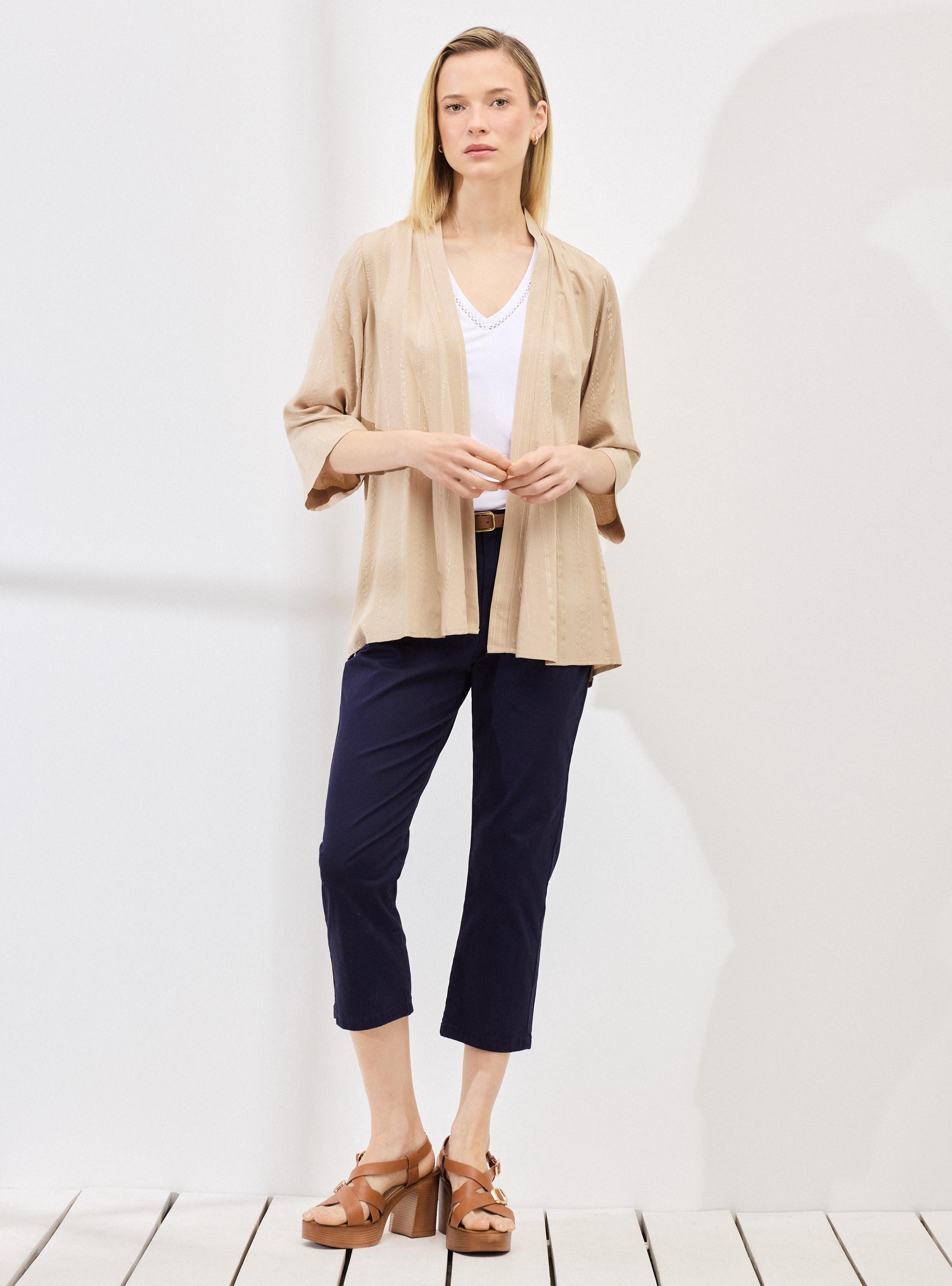 Kimono Kimono con Líneas Metalizadas-4