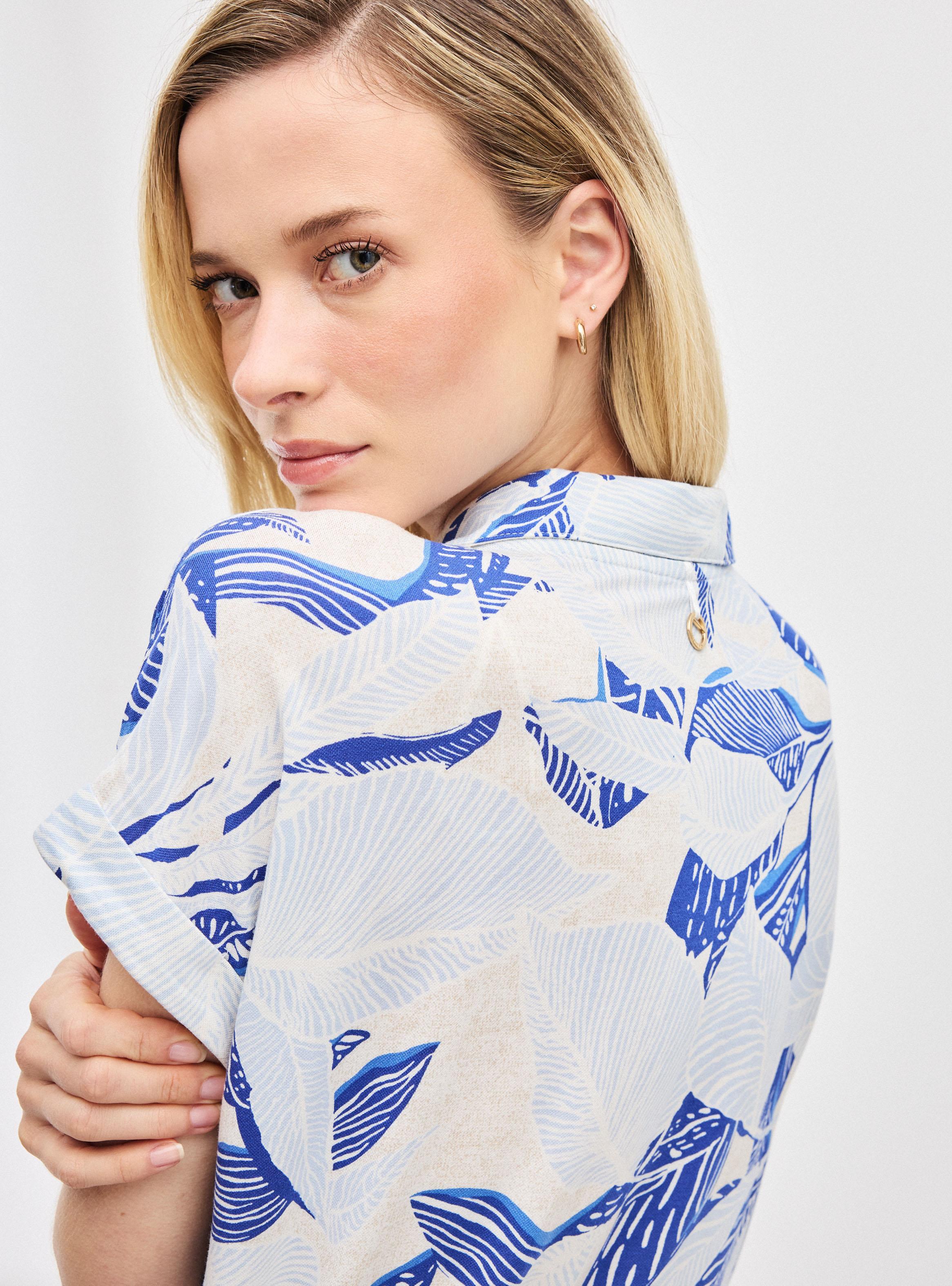 Polera Tipo Blusa Anudada con Tela Elasticada-3