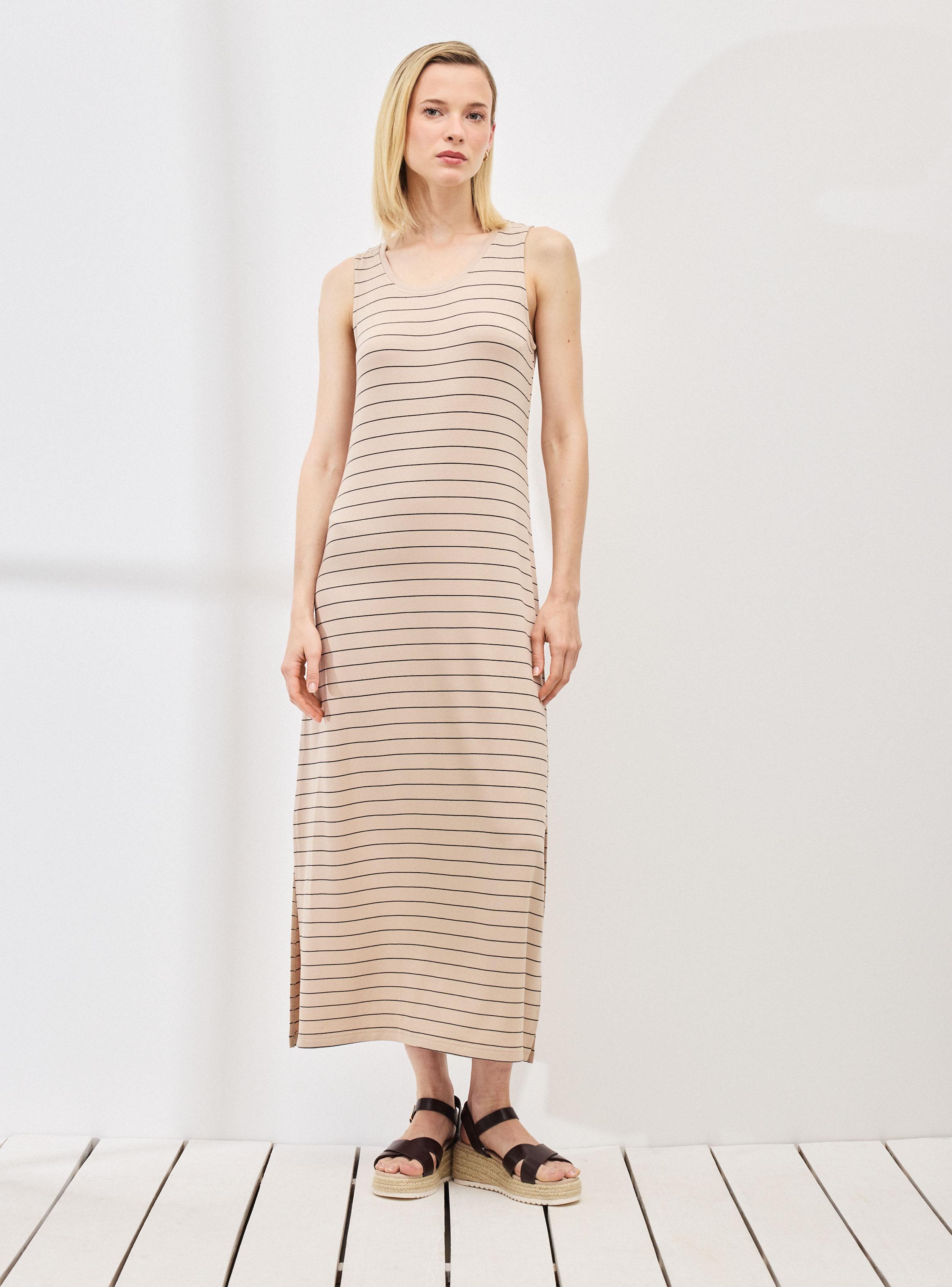 Vestido Largo Listado-4