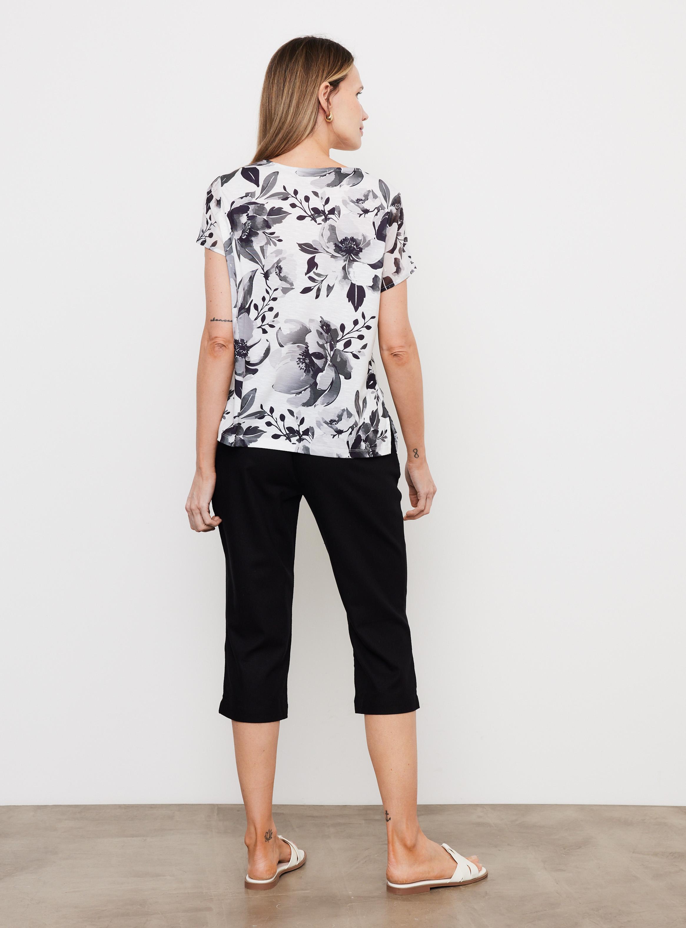 Blusa Mix Telas con Botones Metálicos-5